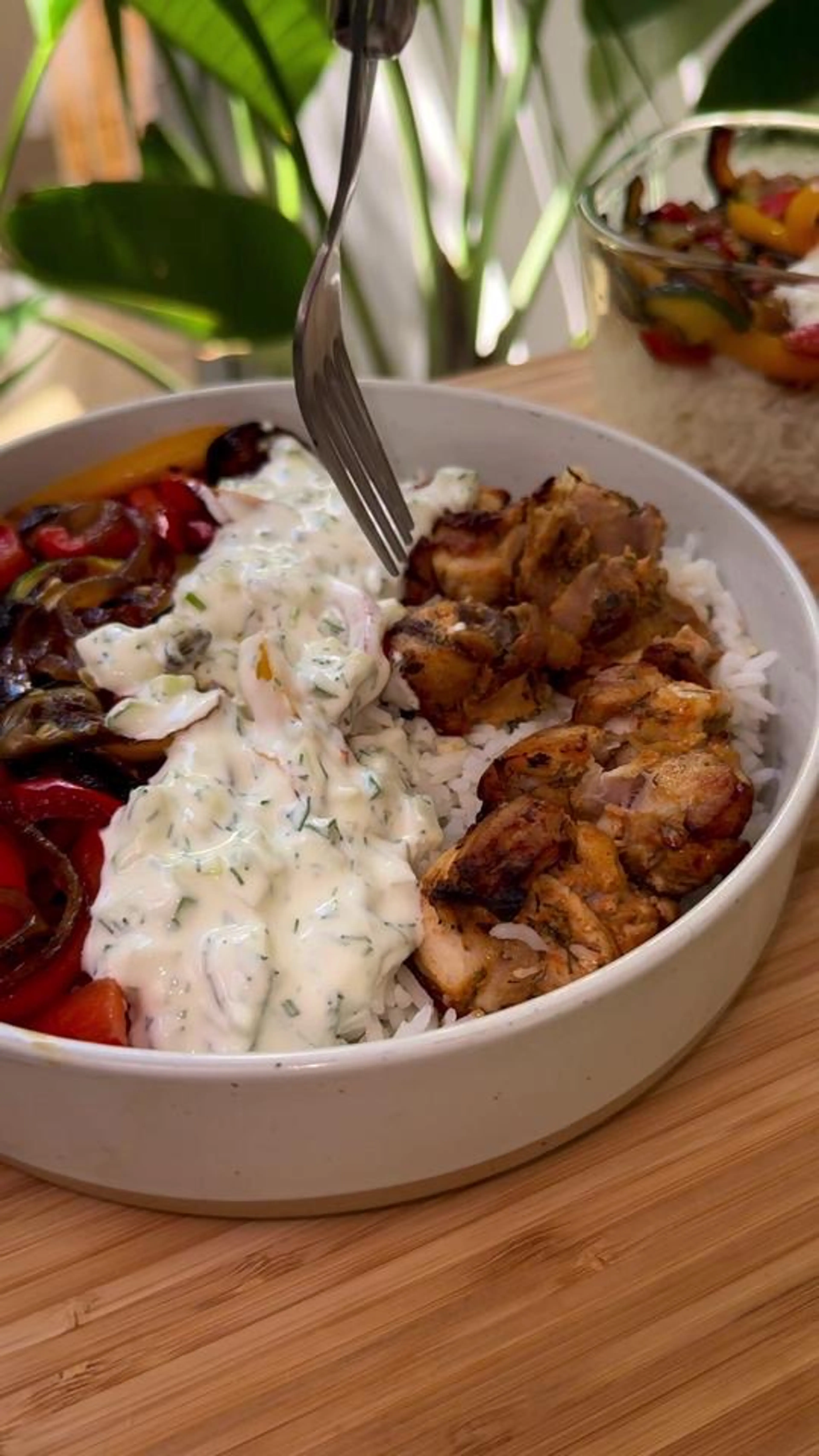 Mediterranean Chicken Skewer Bowl