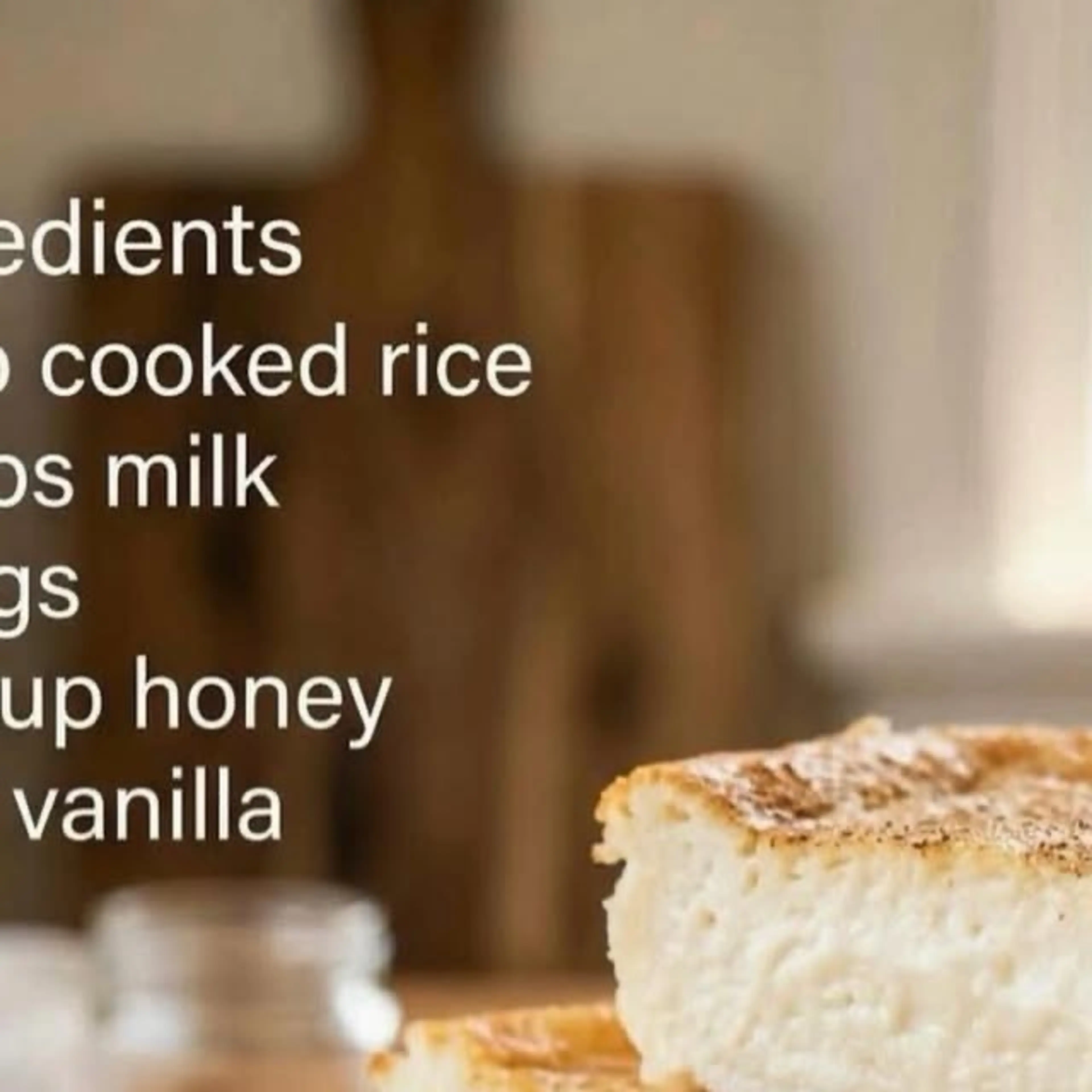 Vanilla Rice Baked Custard