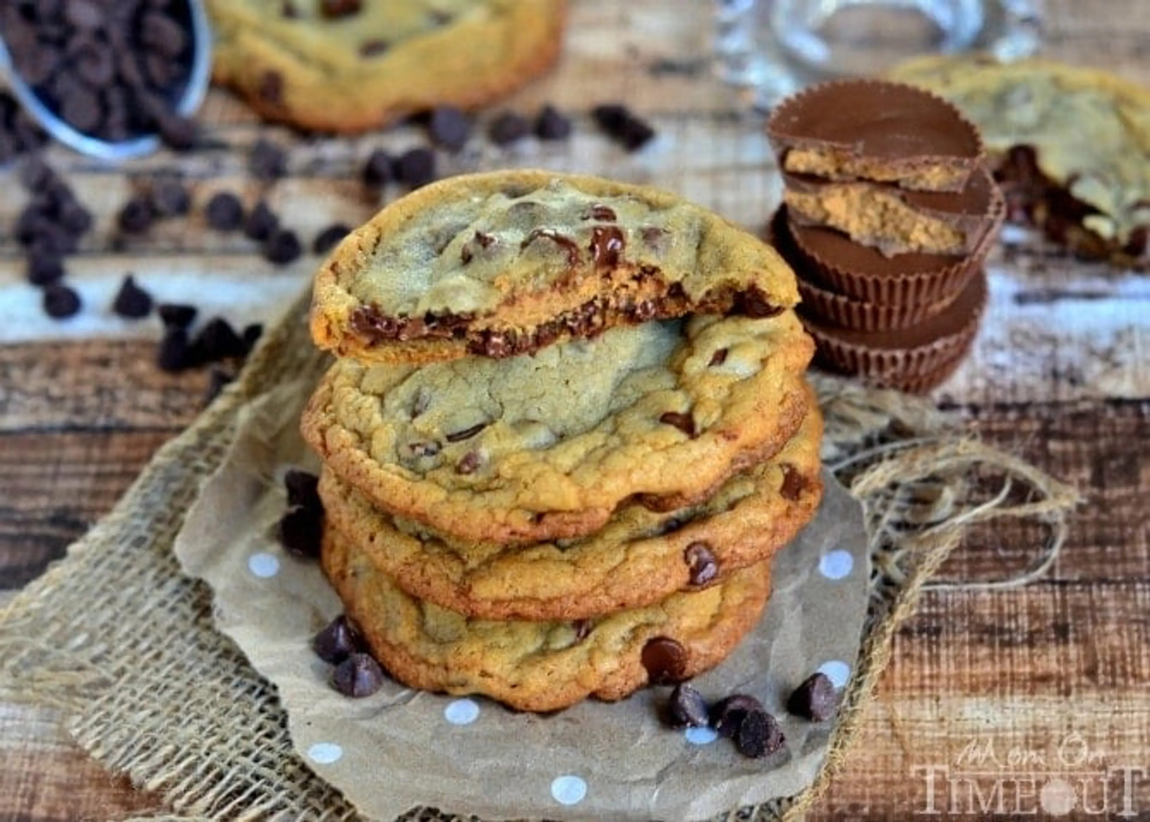 Reese’s Stuffed Giant, Chewy Chocolate Chip Cookies