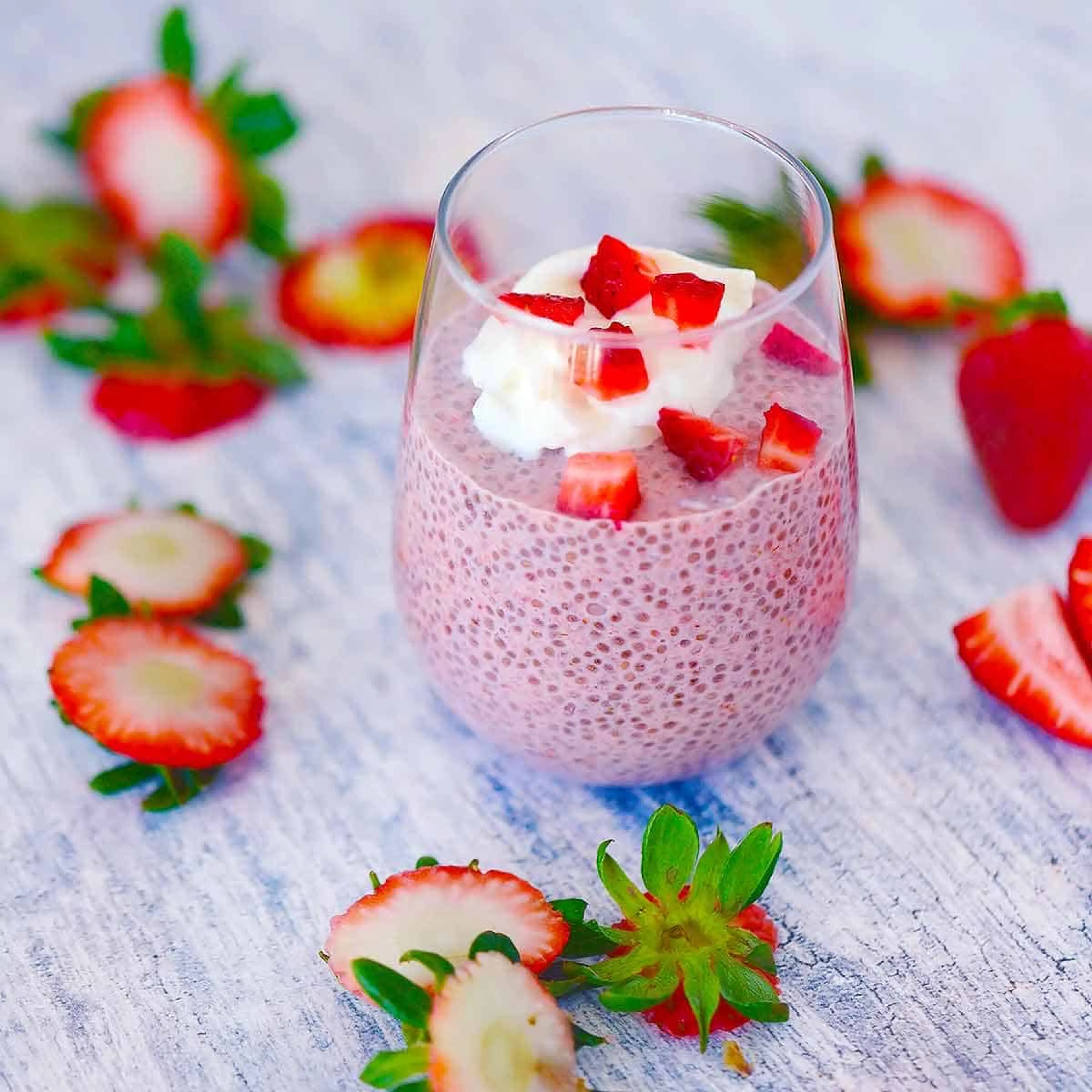 Strawberry Chia Seed Pudding