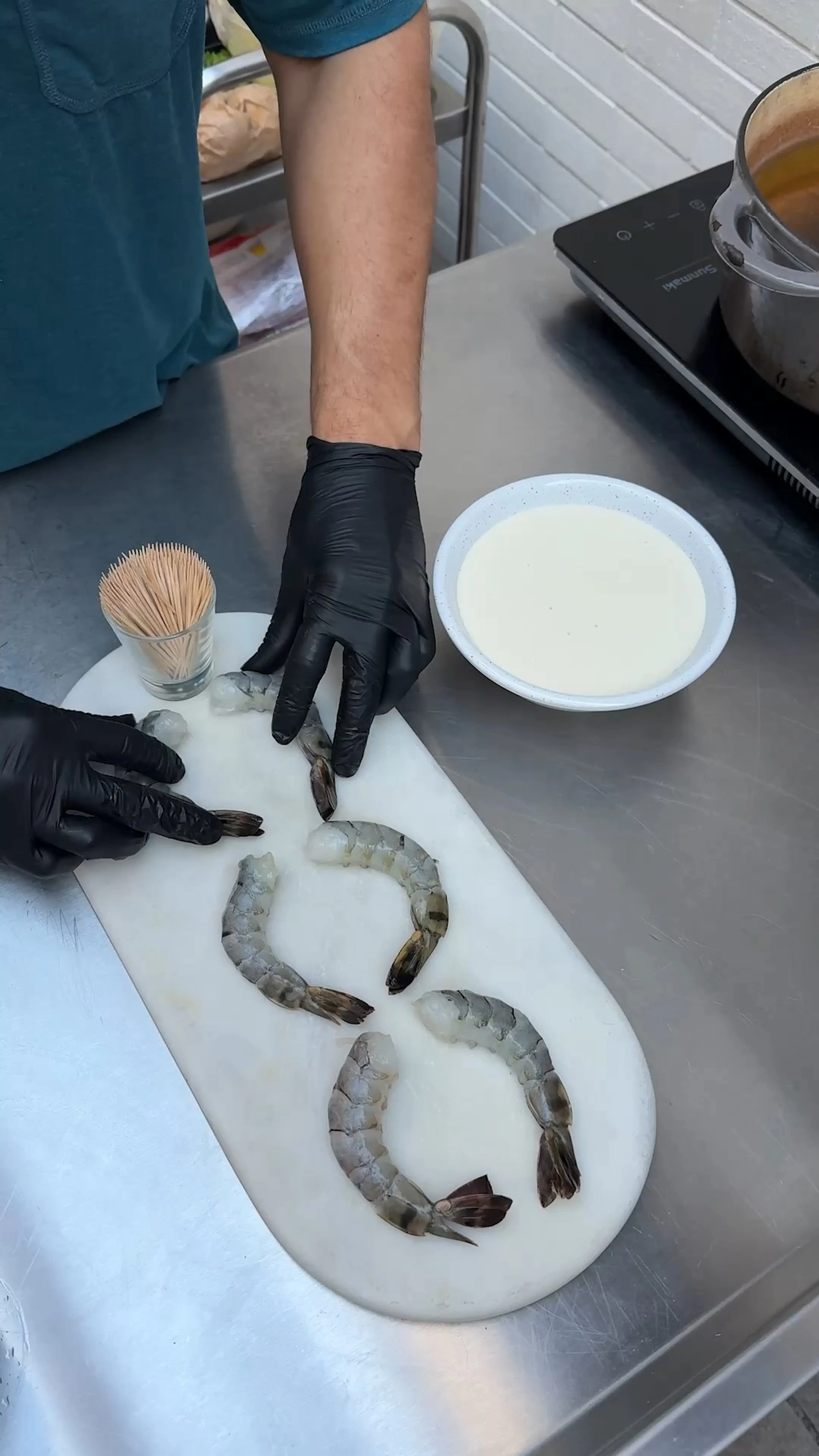Heart-shaped Tempura Fried Shrimp!
