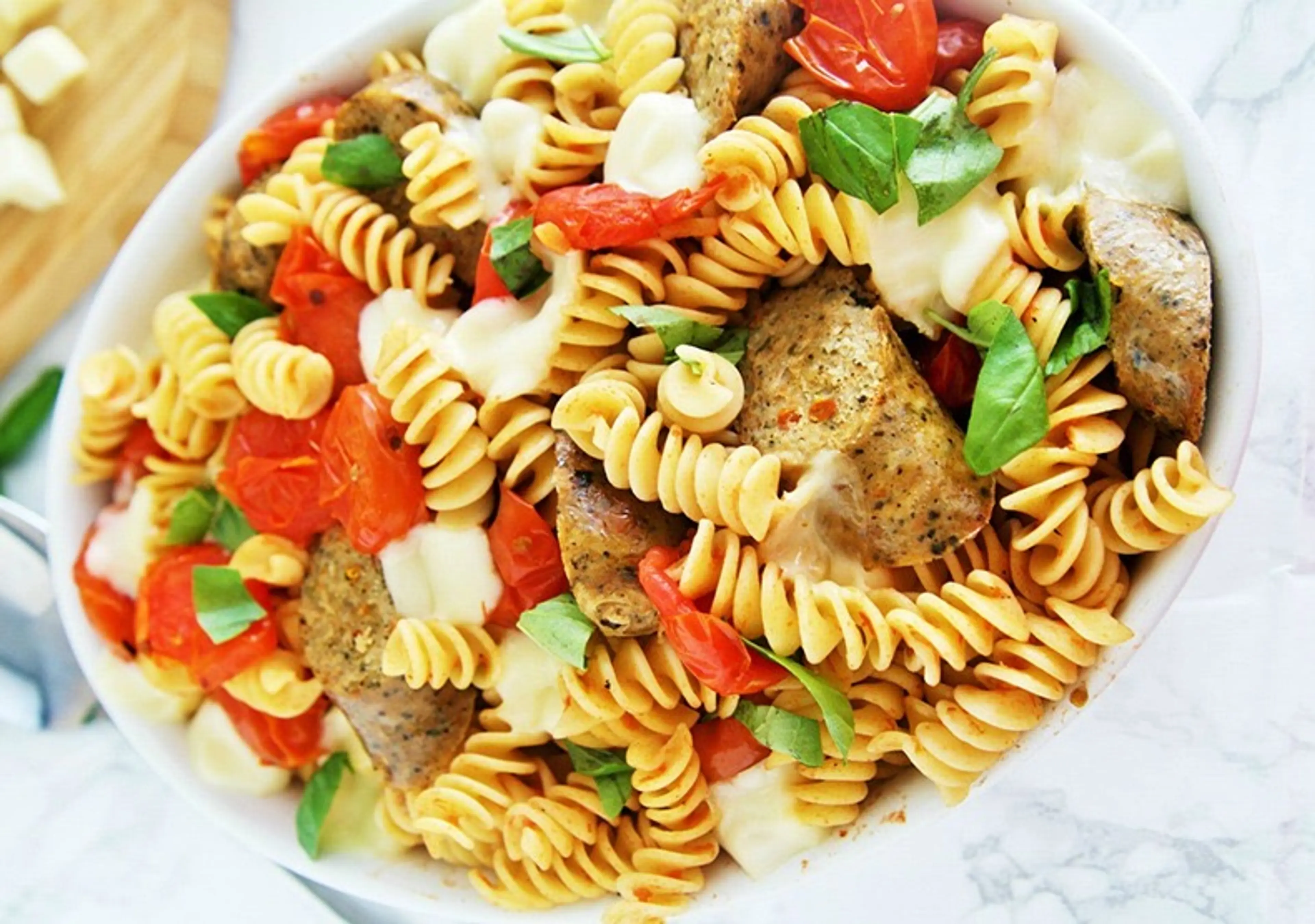 Chicken Sausage Caprese Pasta