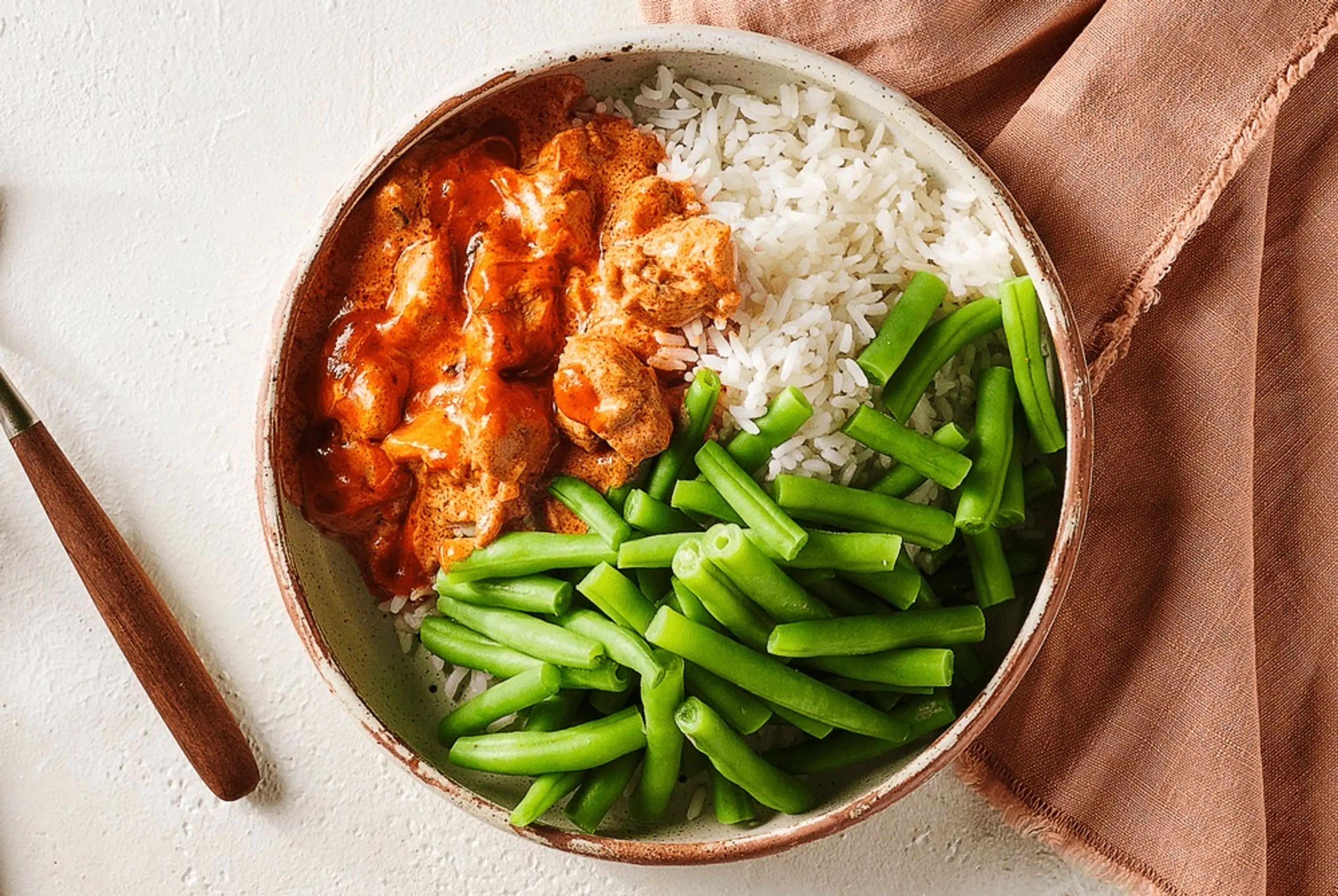 Kip tandoori met boontjes