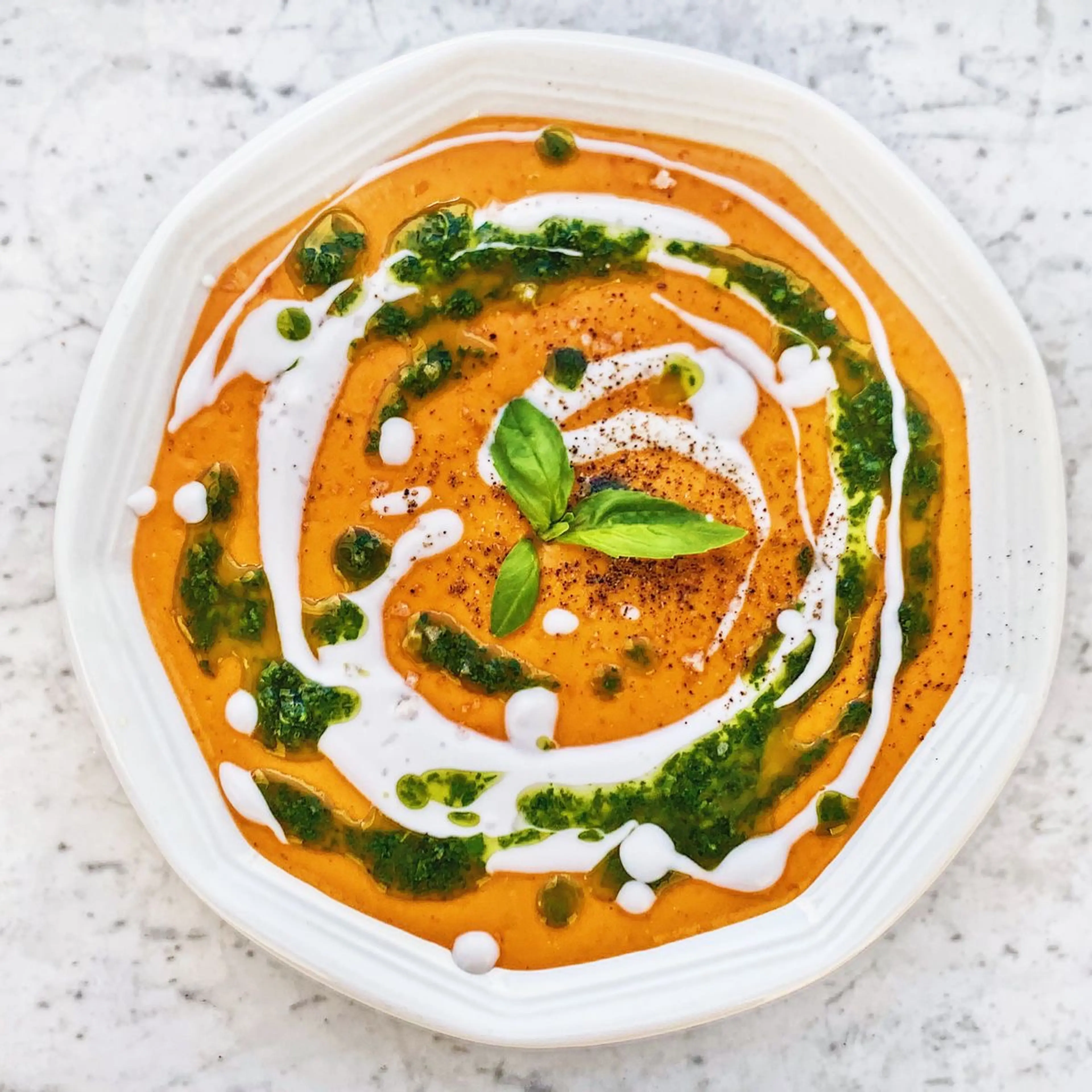 Tomato Soup With a Whole Head of Garlic