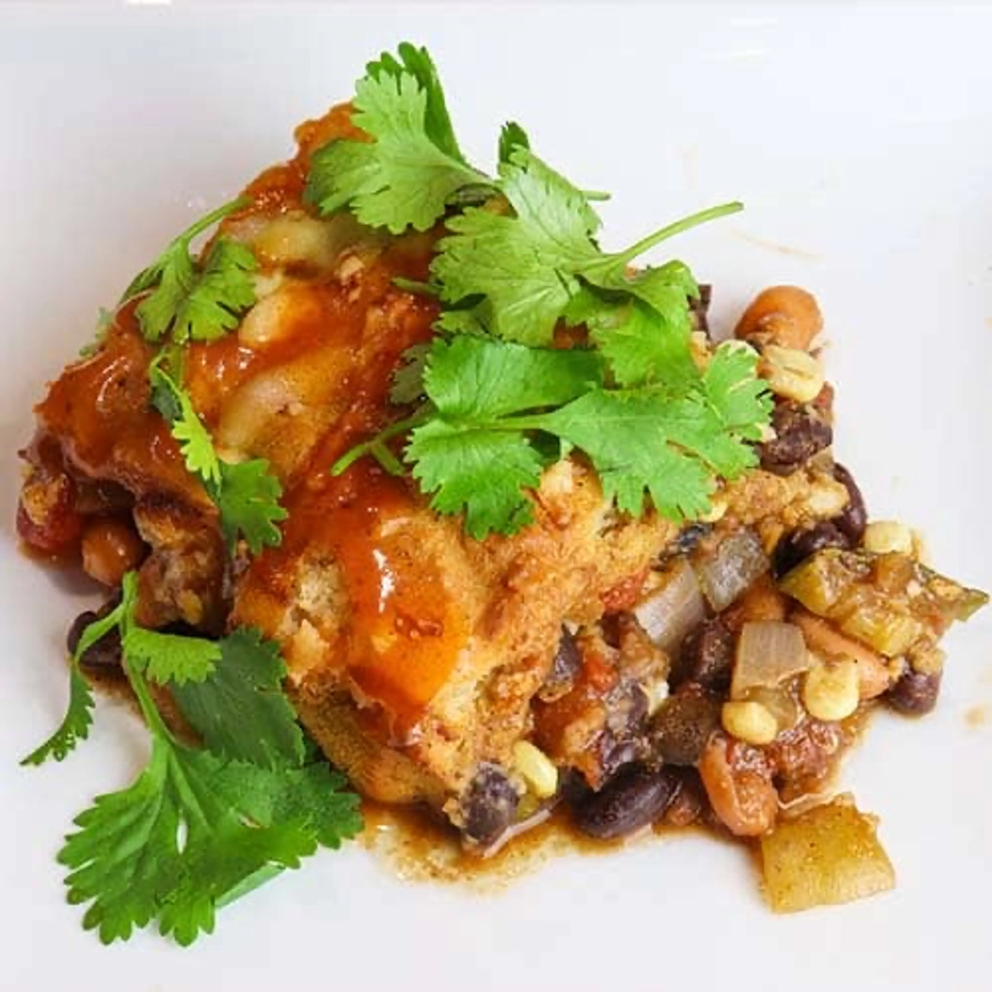 Vegetarian Mexican Fajita Cornbread Casserole