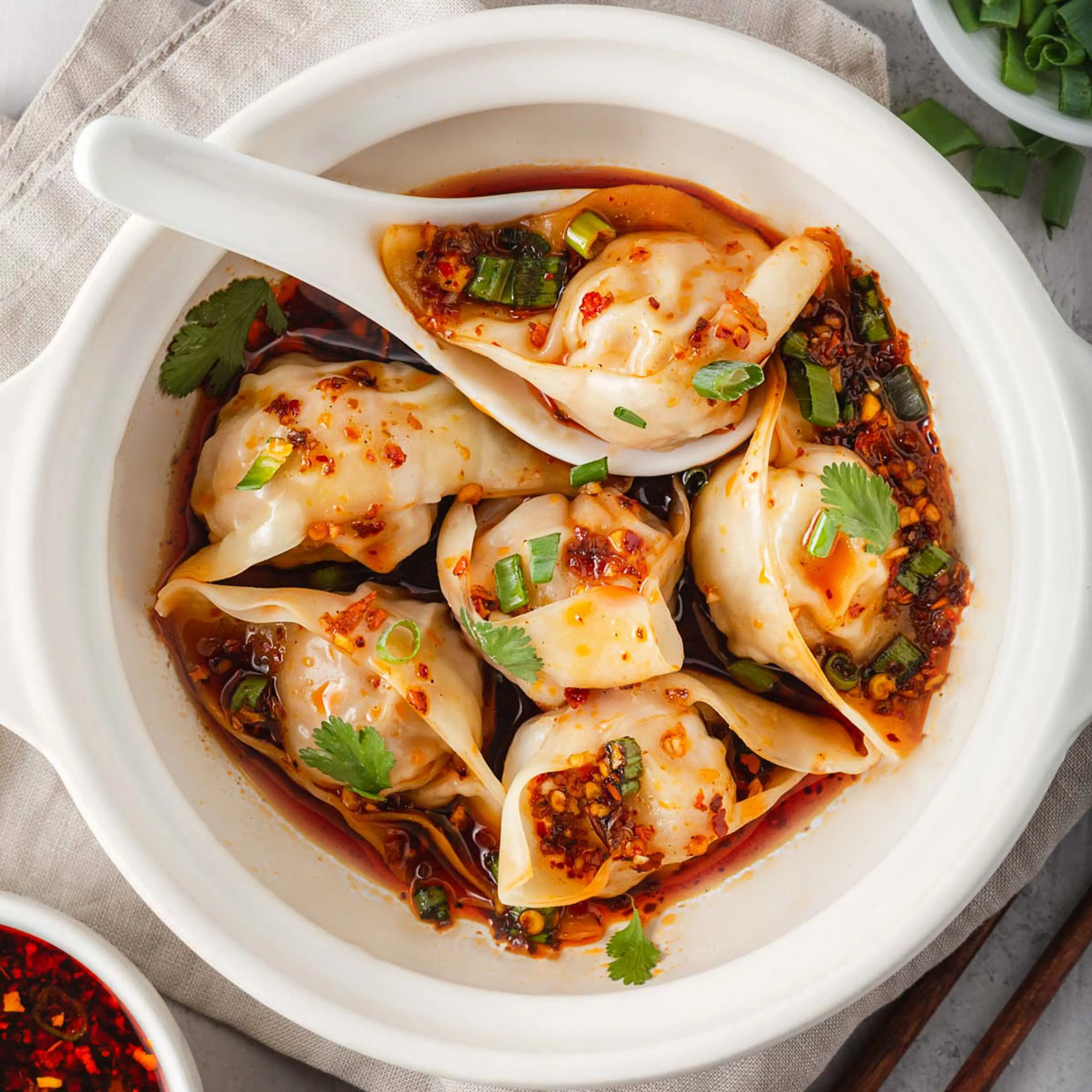 Sichuan Chili Oil Wontons Recipe