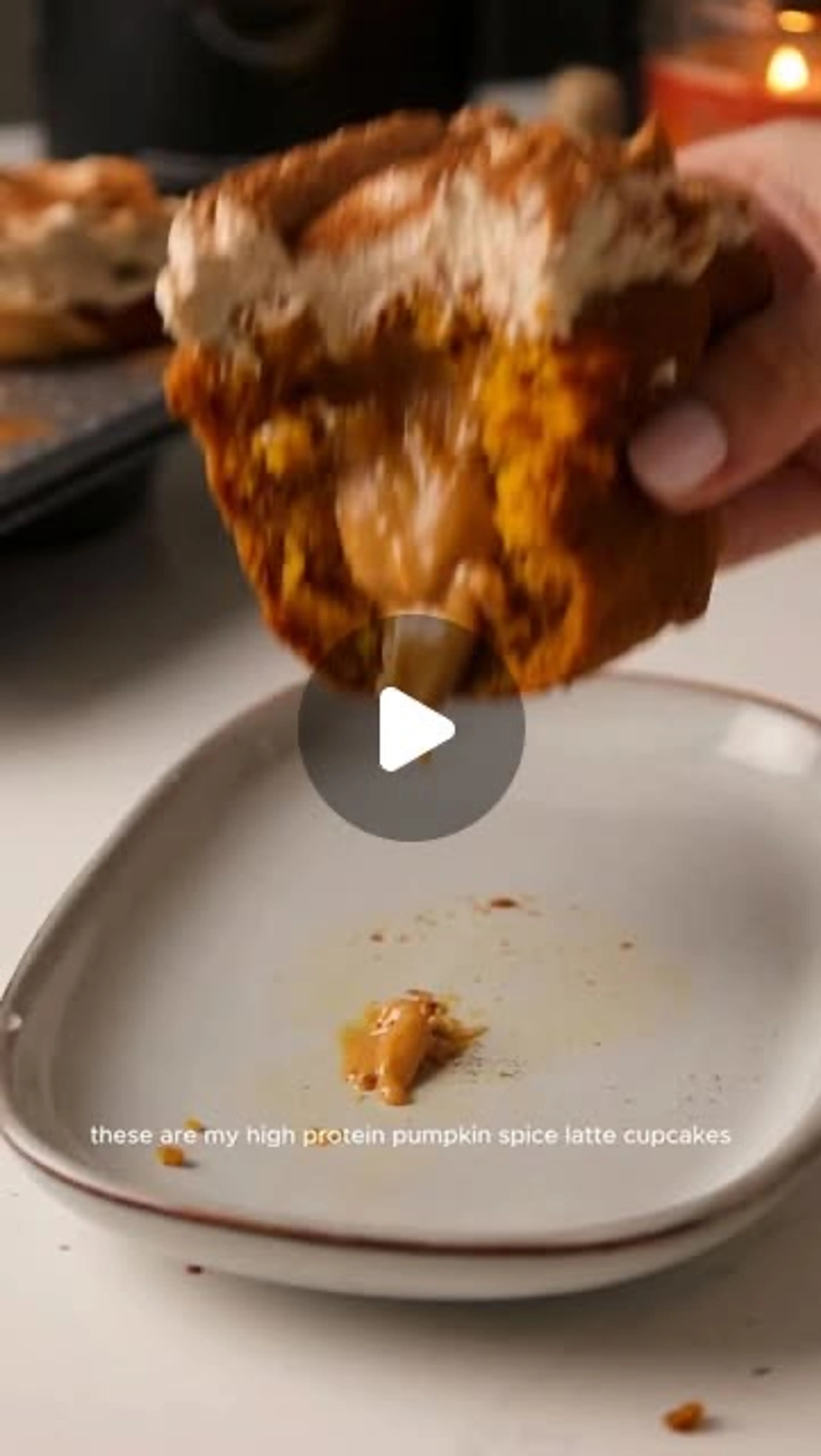 High Protein Pumpkin Spice Latte Cupcakes