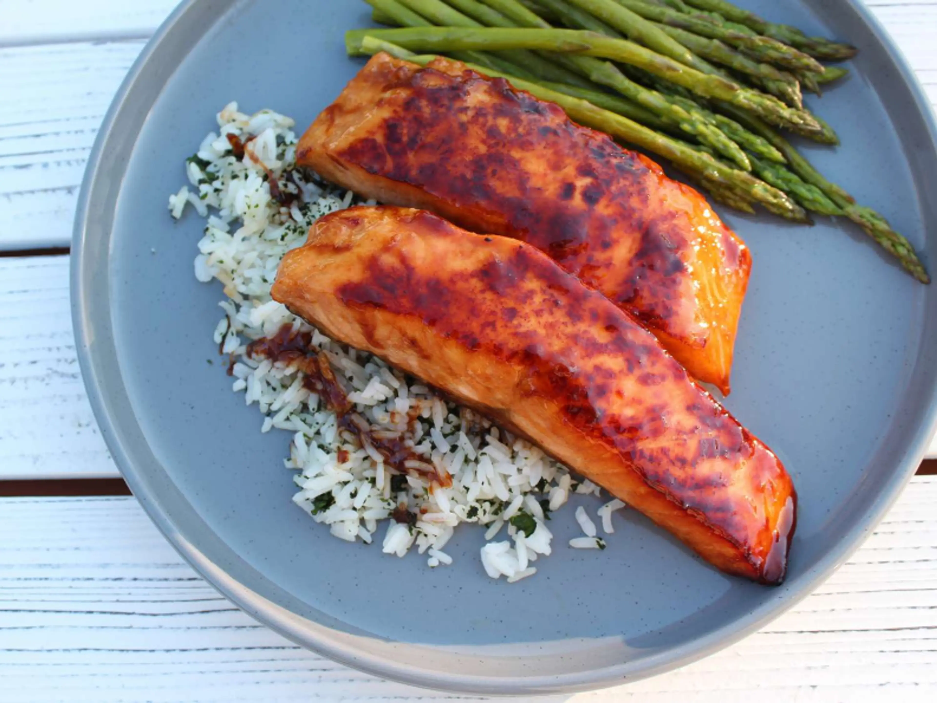 Salmon with Brown Sugar and Bourbon Glaze