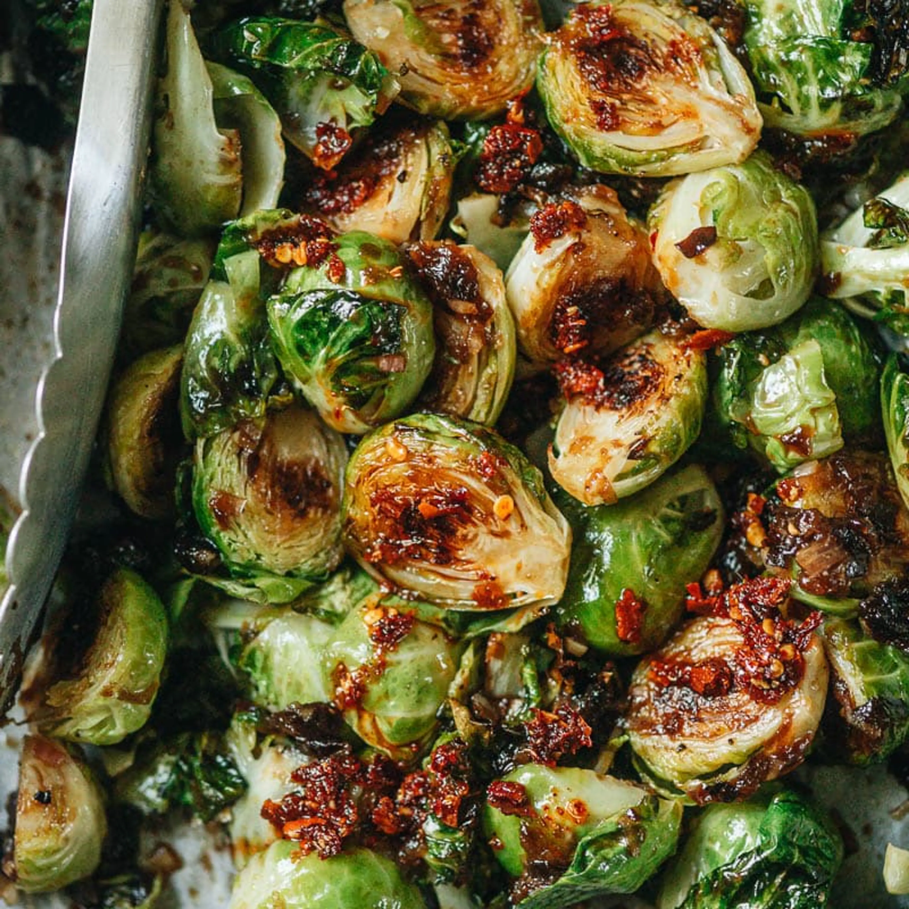 Sweet and Sour Brussels Sprouts with Plum Sauce