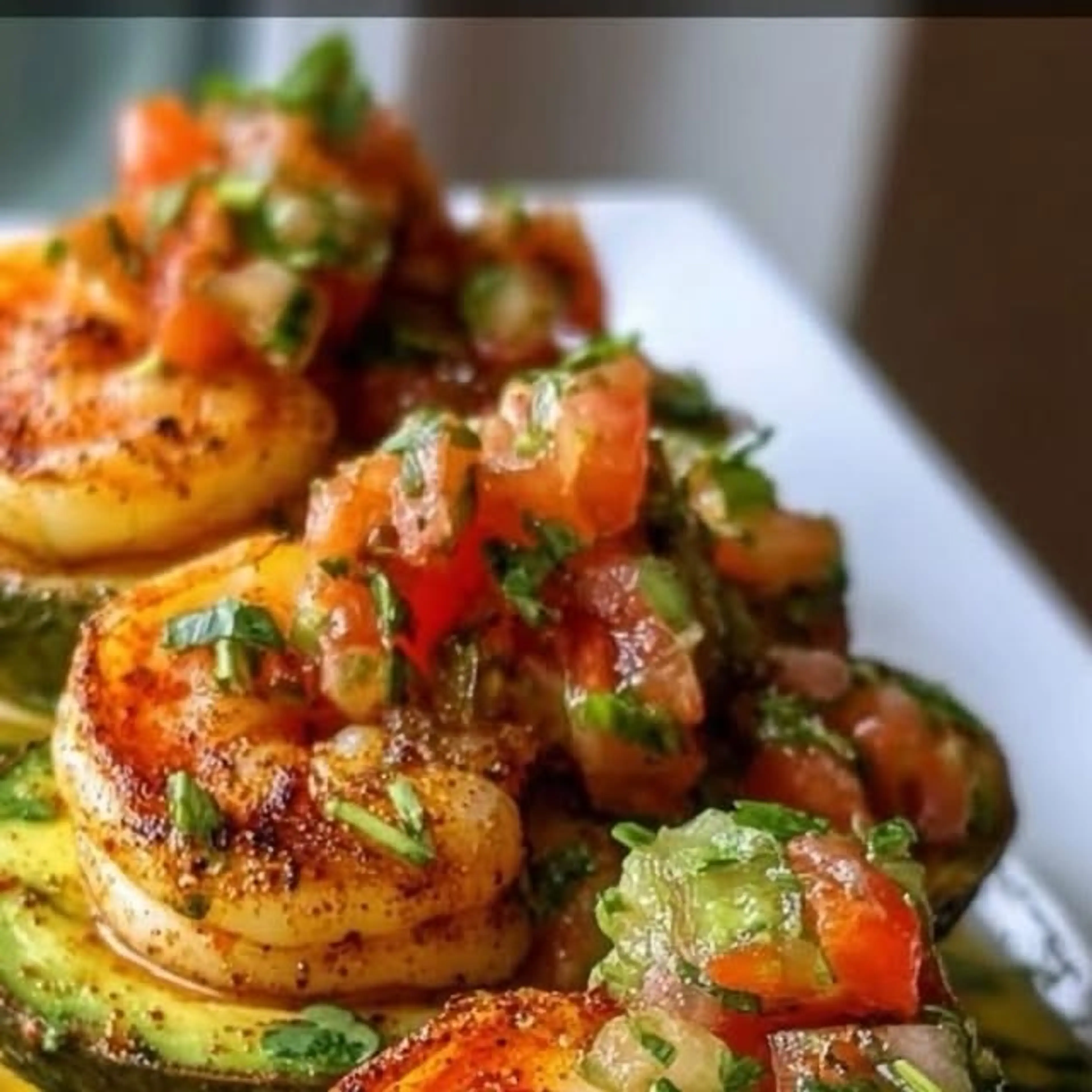 Seared Shrimp Stuffed Avocados