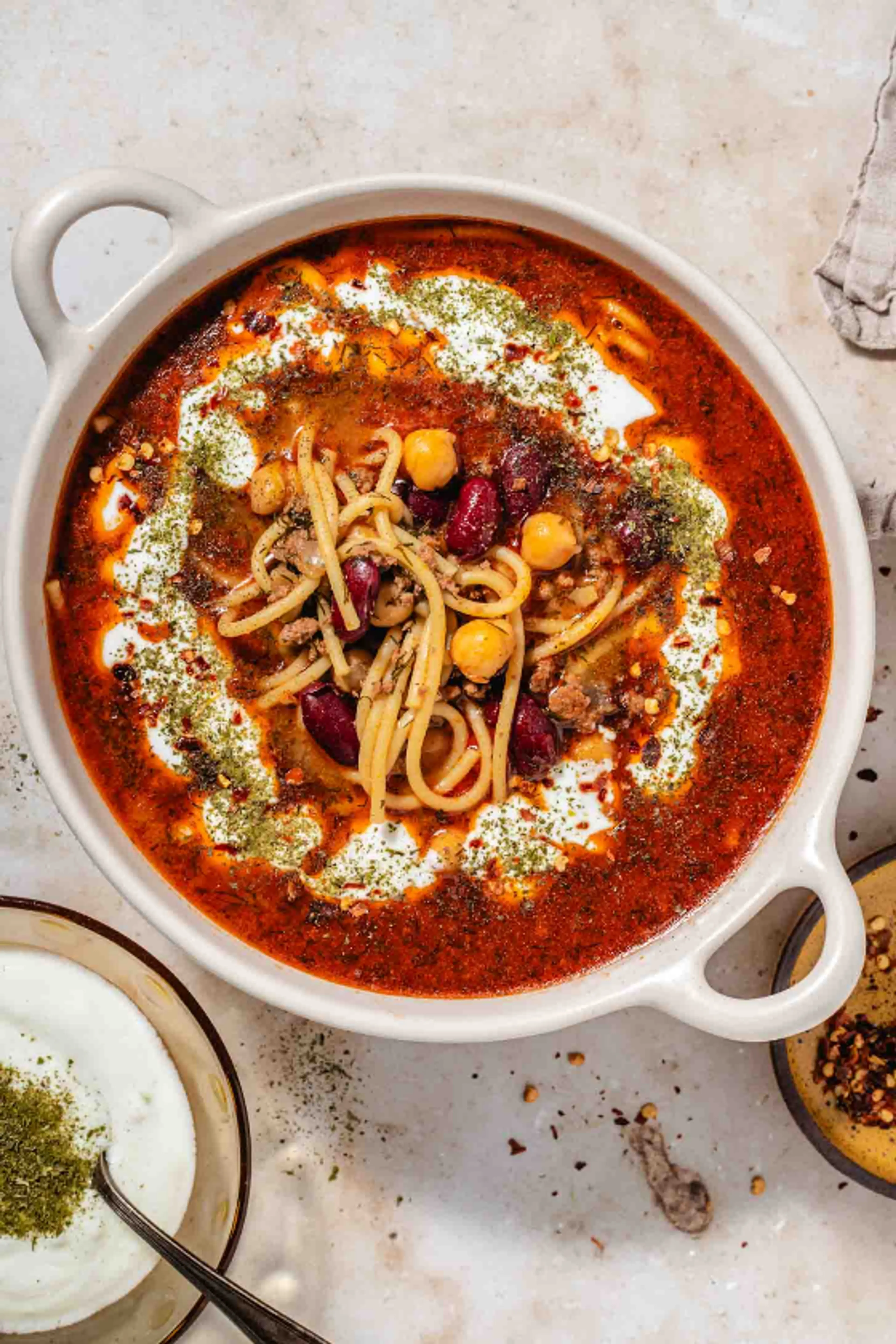Authentic Afghan Aush (Hearty Noodle Soup)