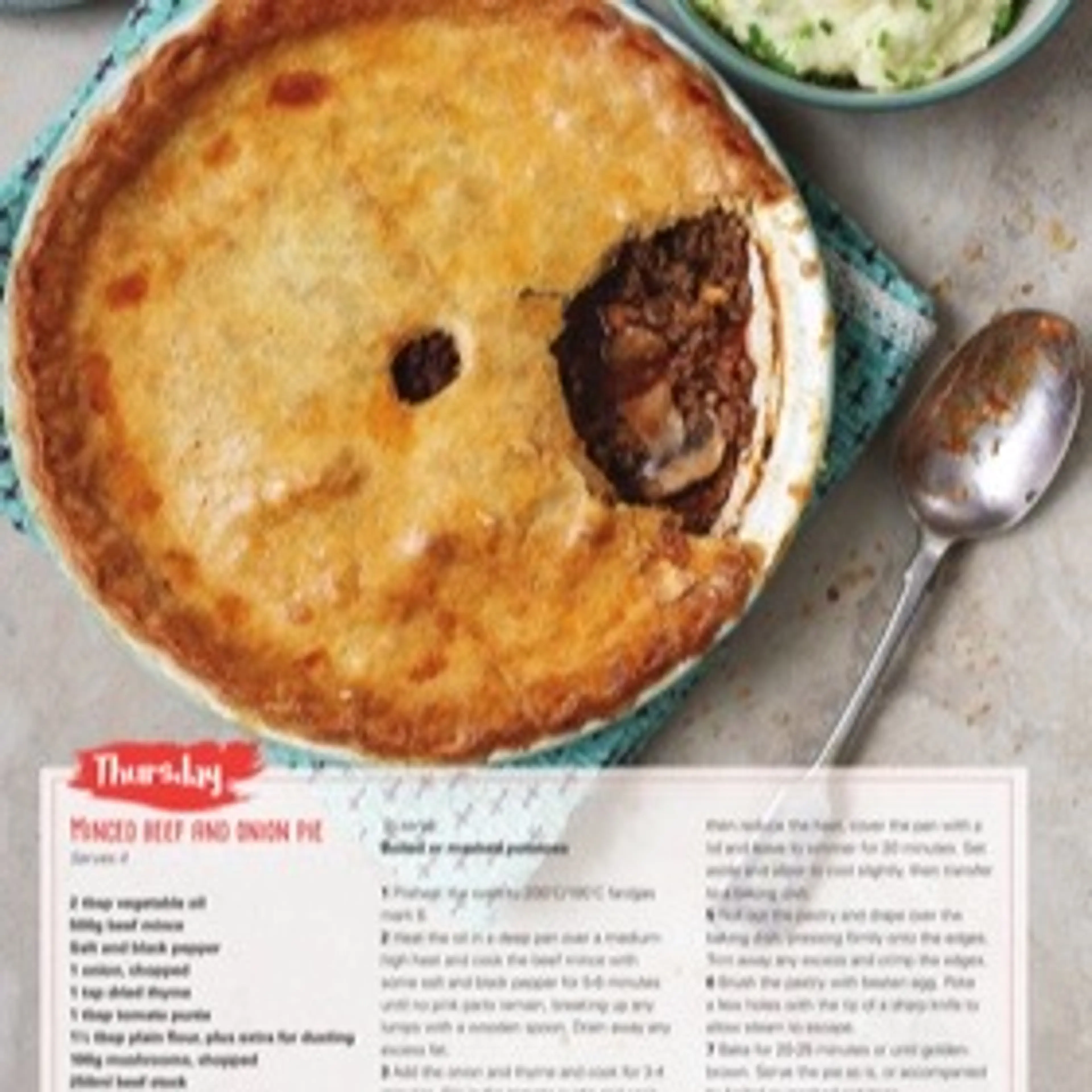 MINCED BEEF RND ONION PIE