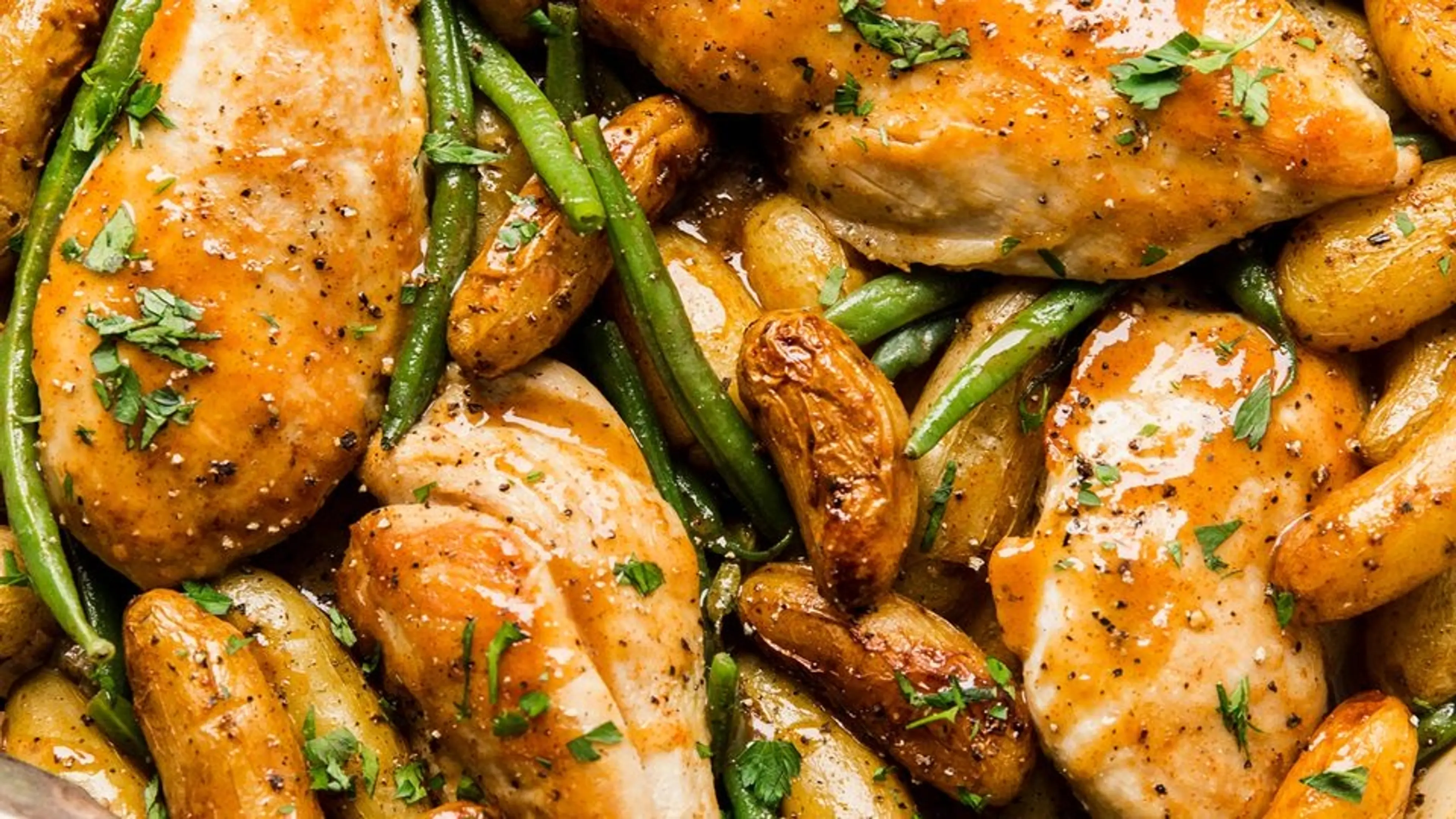 One Pan Honey Mustard Chicken and Vegetables