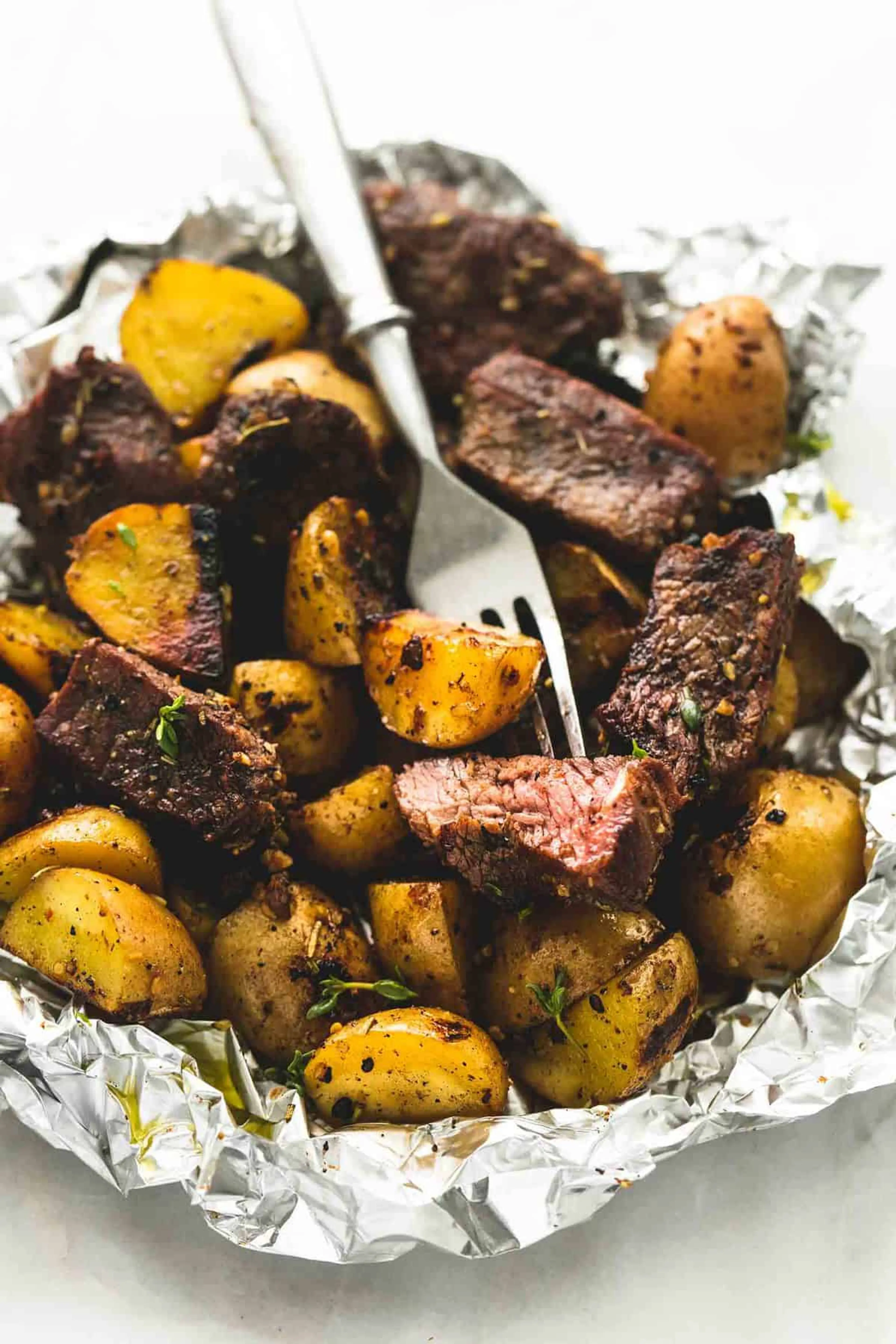 Garlic Steak and Potato Foil Packs
