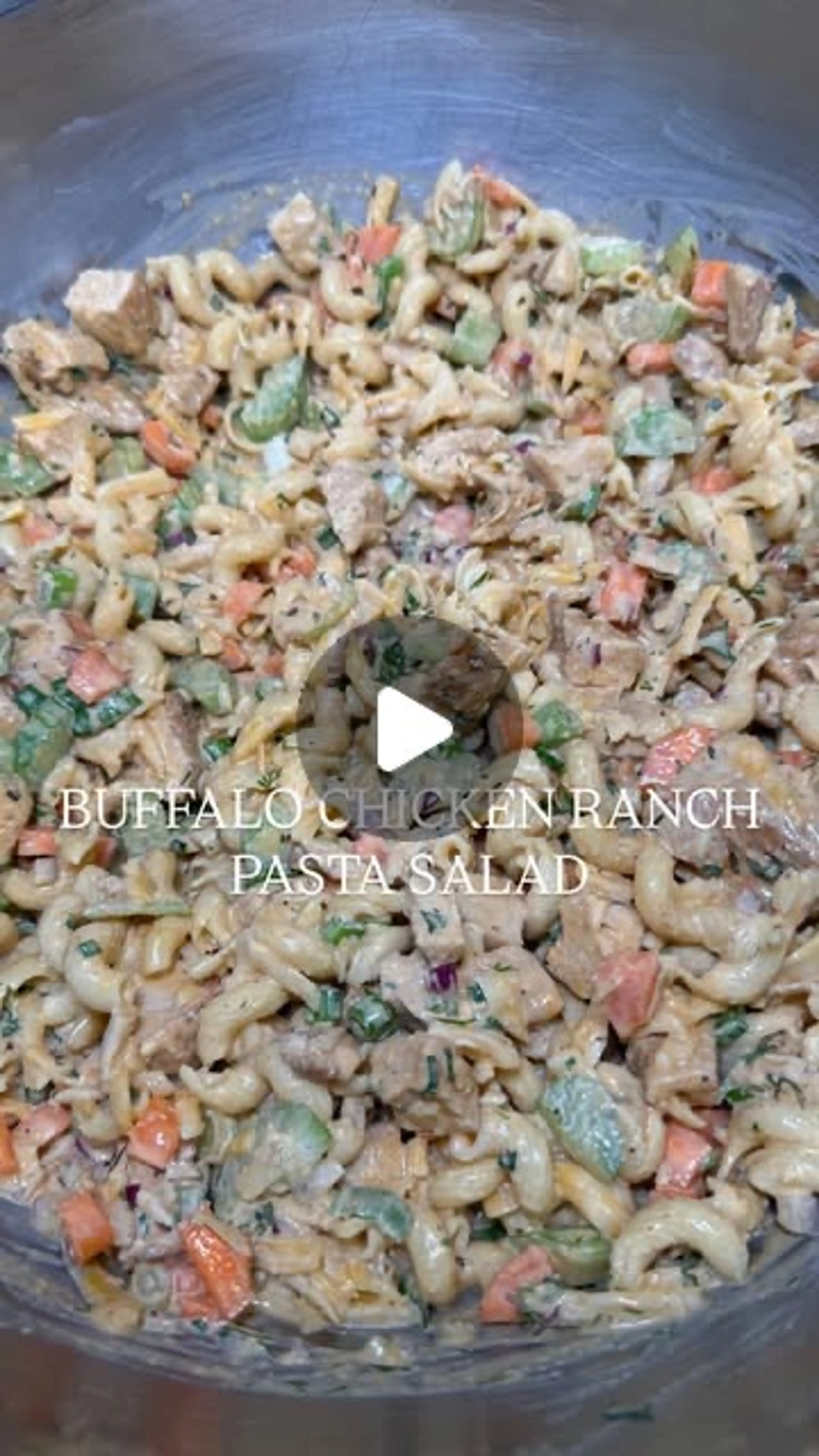 Buffalo Chicken Ranch Pasta Salad