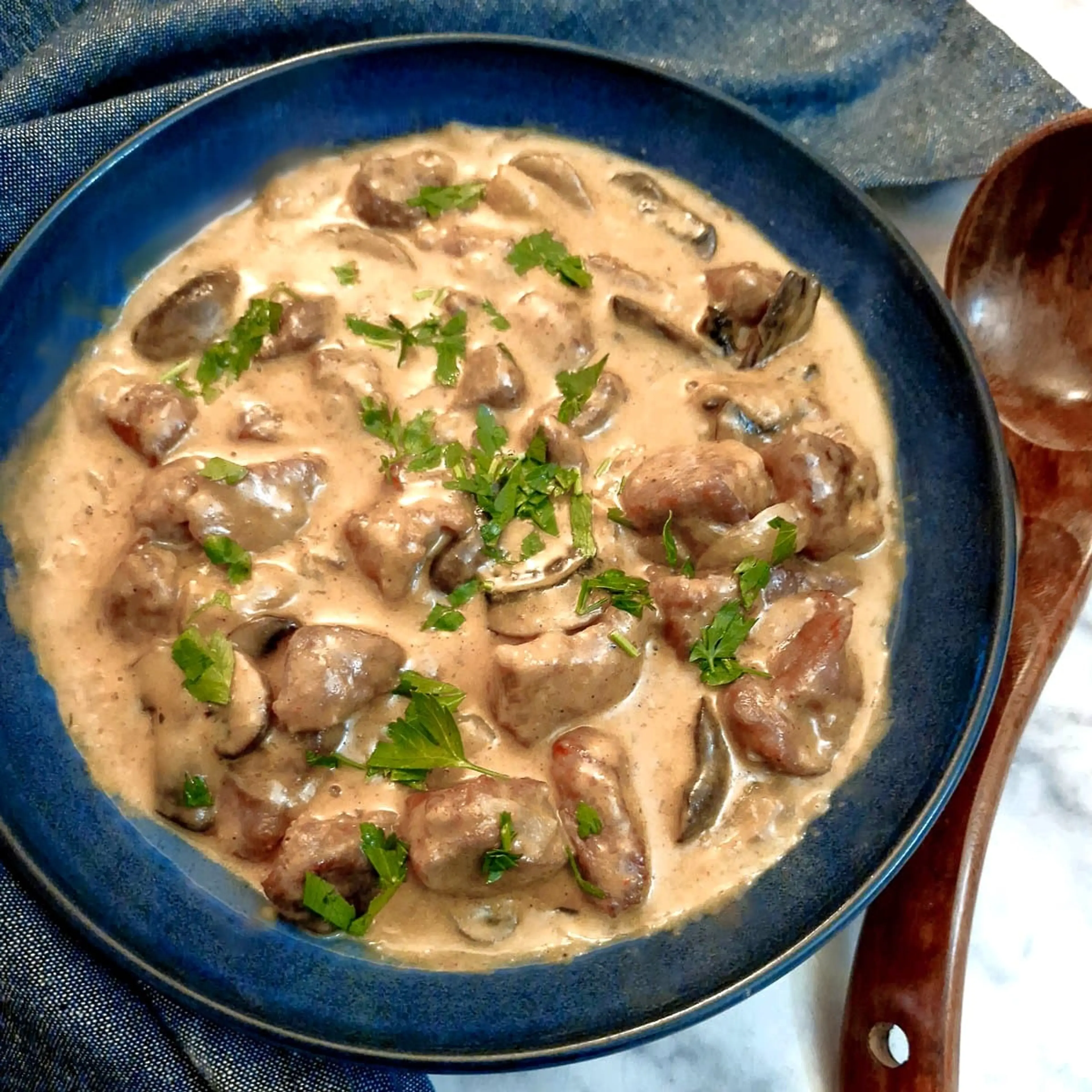 Creamy paprika pork goulash