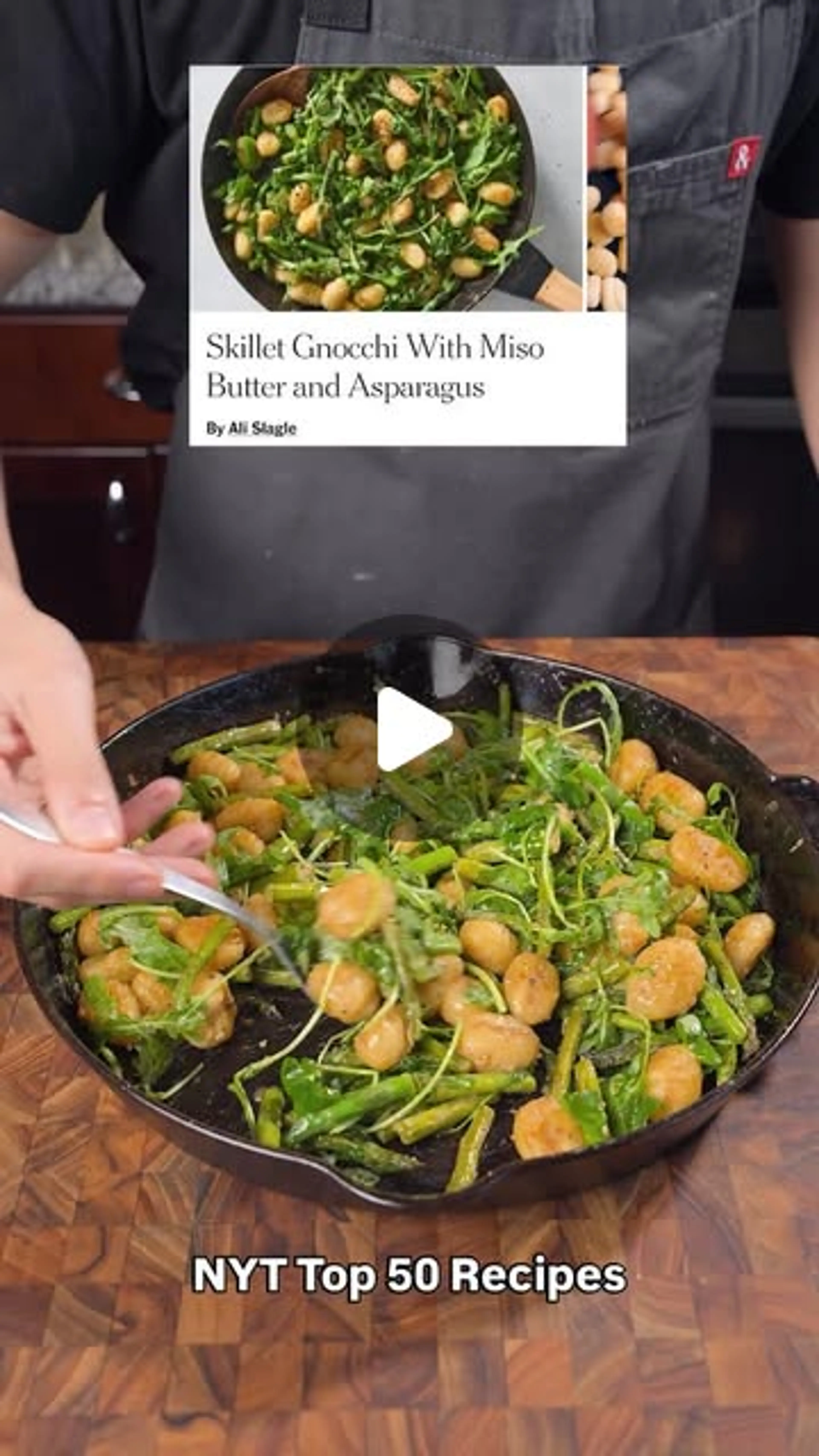 Skillet Gnocchi W/ Asparagus And Greens