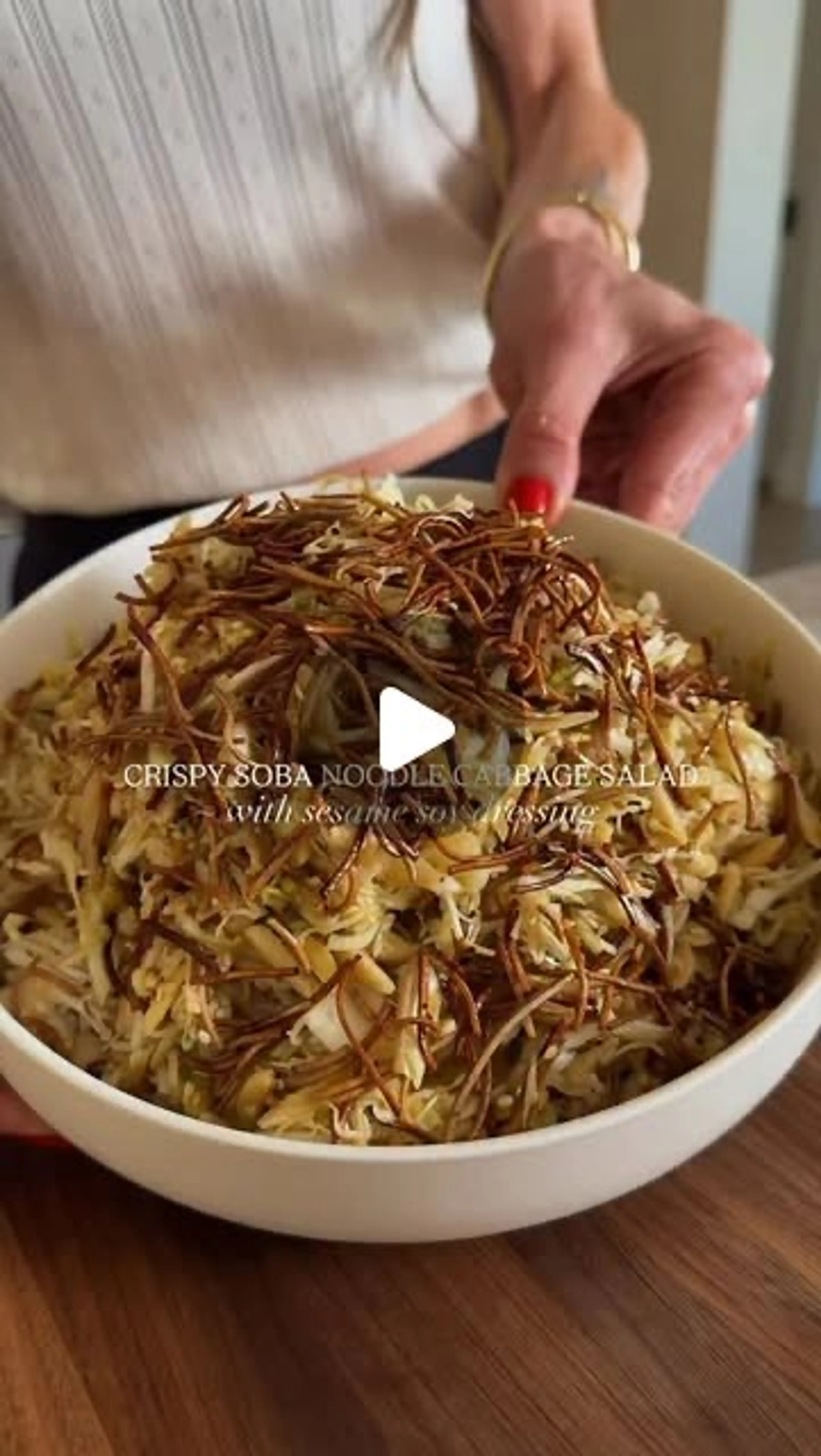Crispy Soba Noodle Cabbage Salad