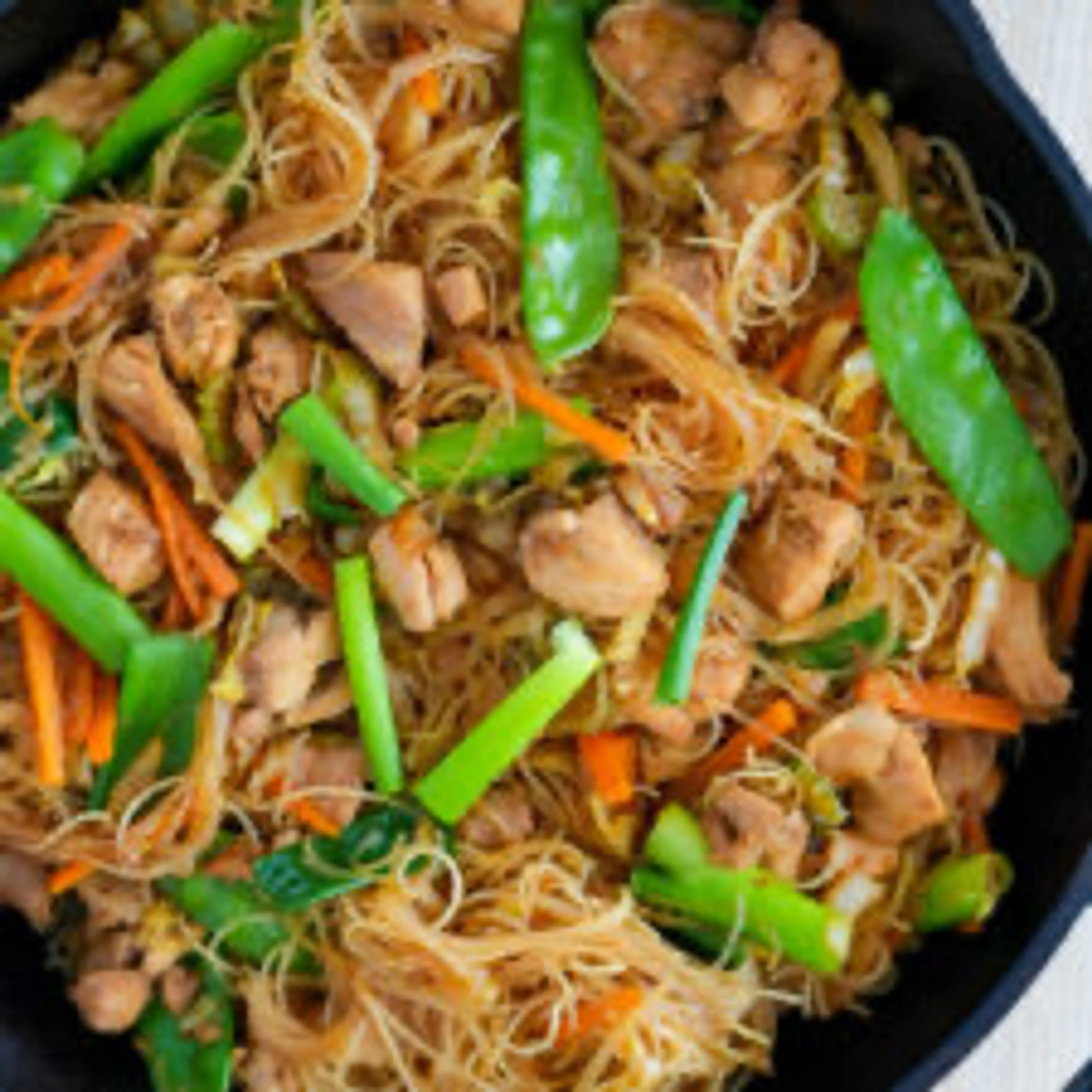 Filipino Stir-fried Noodles and Chicken