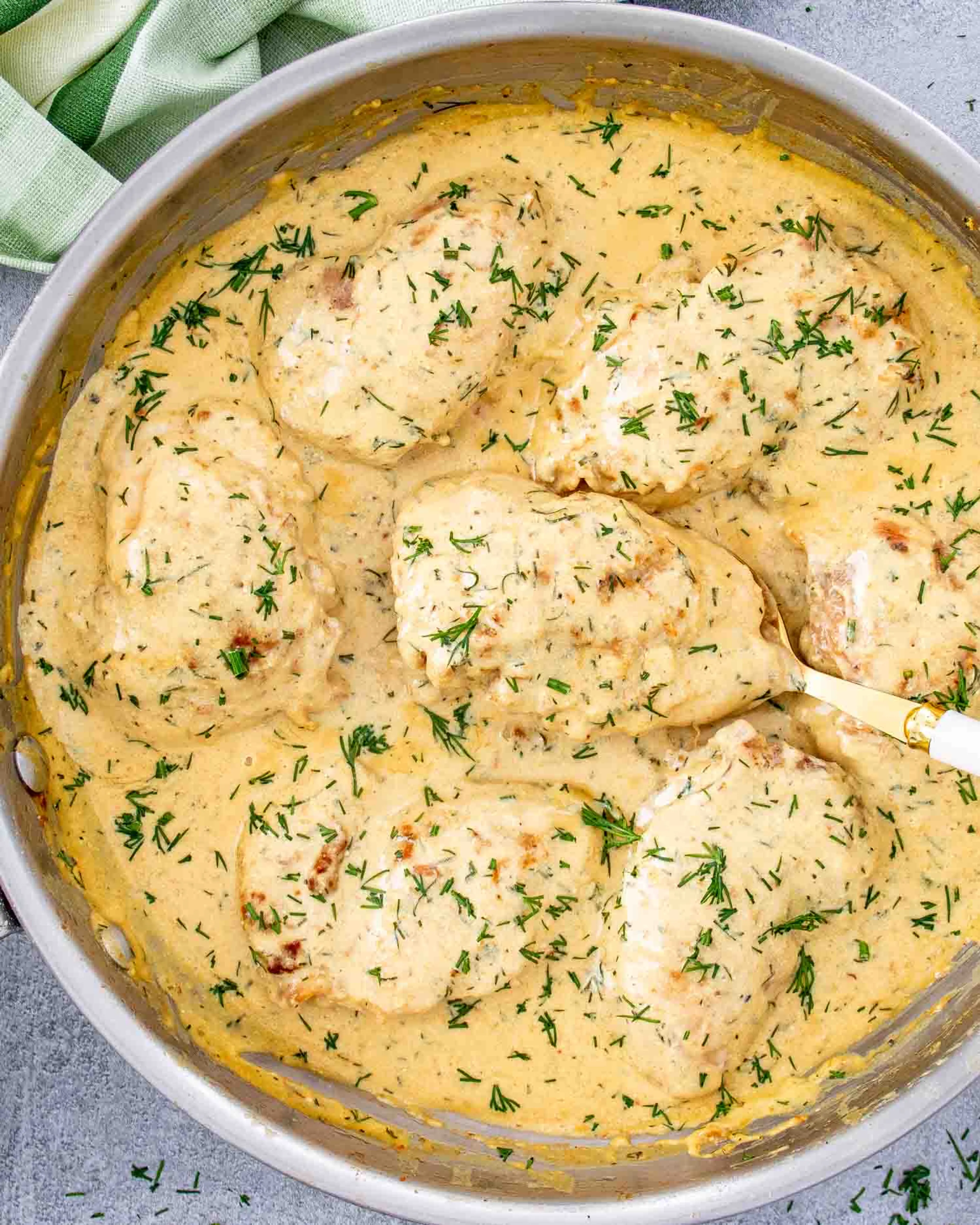 Chicken Thighs with Creamy Lemon Dill Sauce