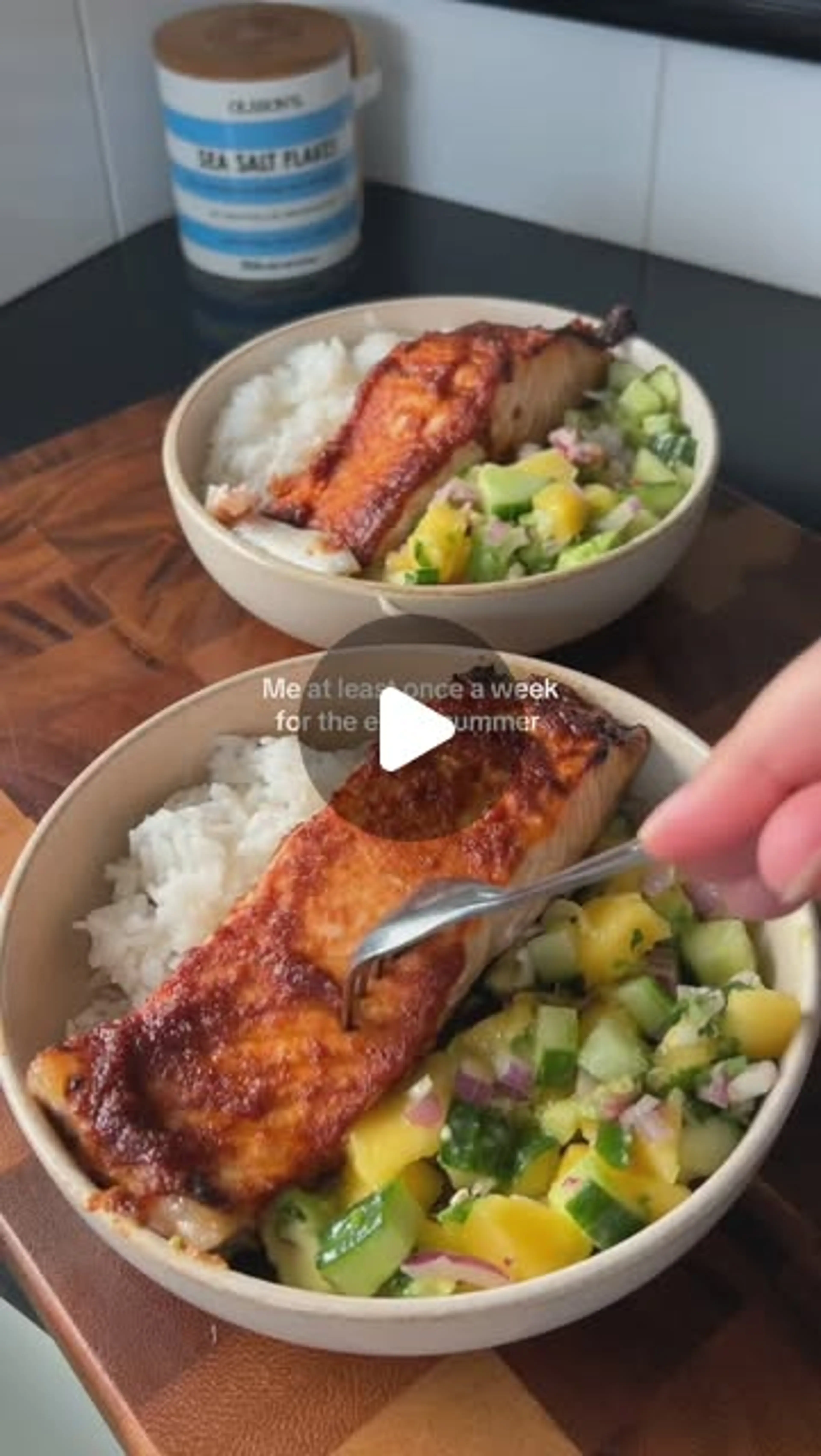 Sweet & Spicy Salmon Bowls