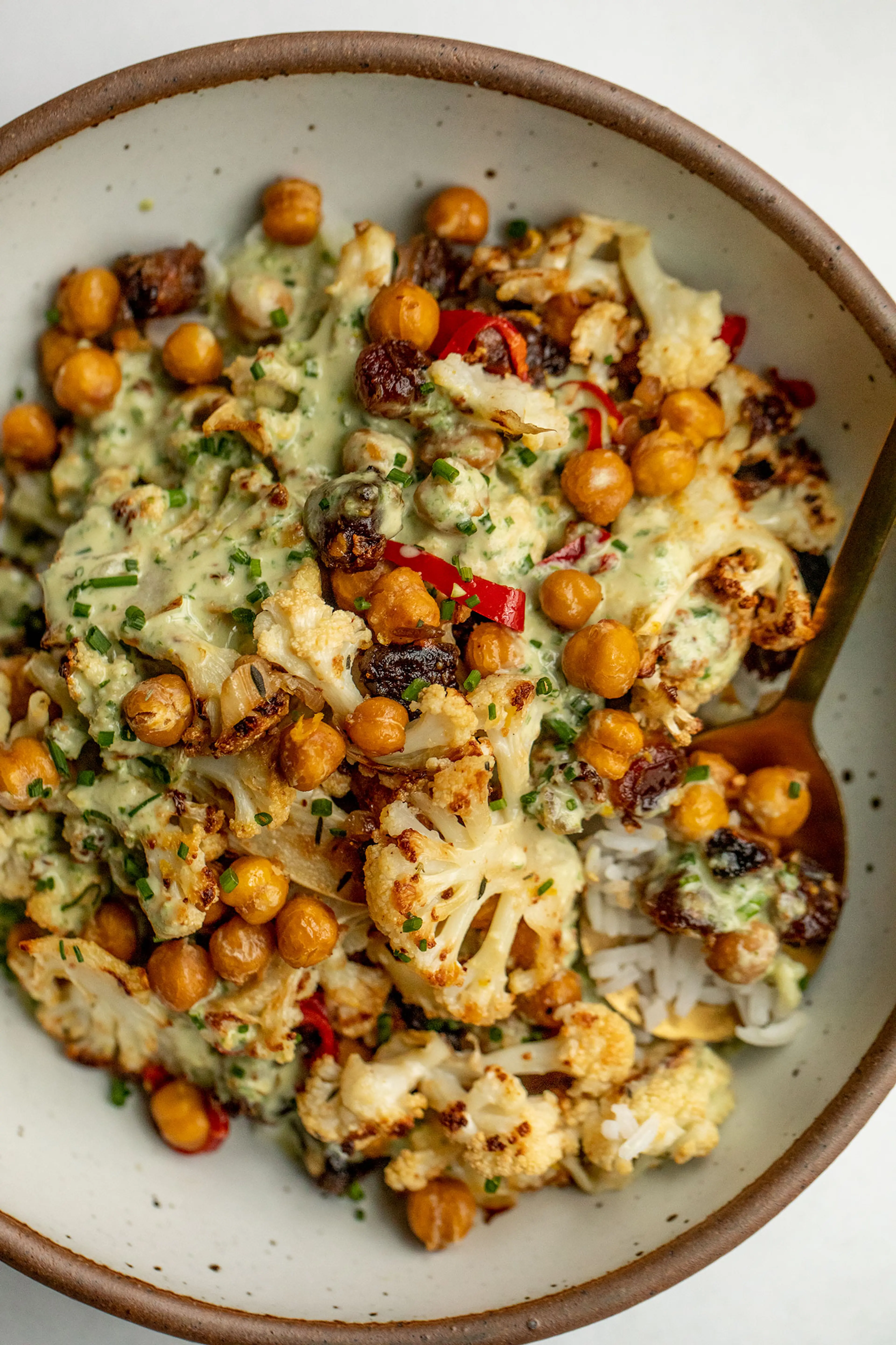 Roasted Cauliflower Date Salad