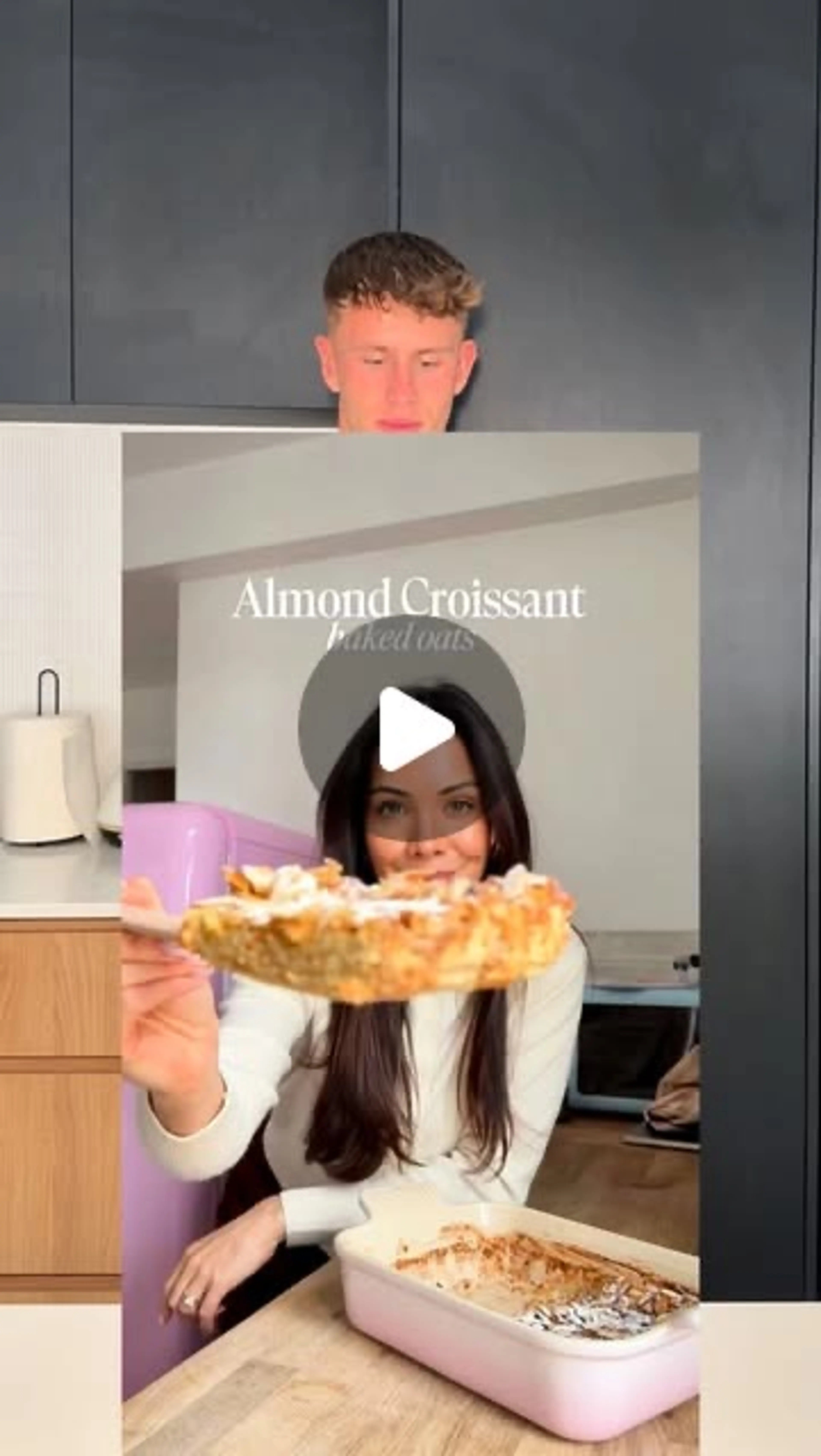 Almond Croissant Baked Oats