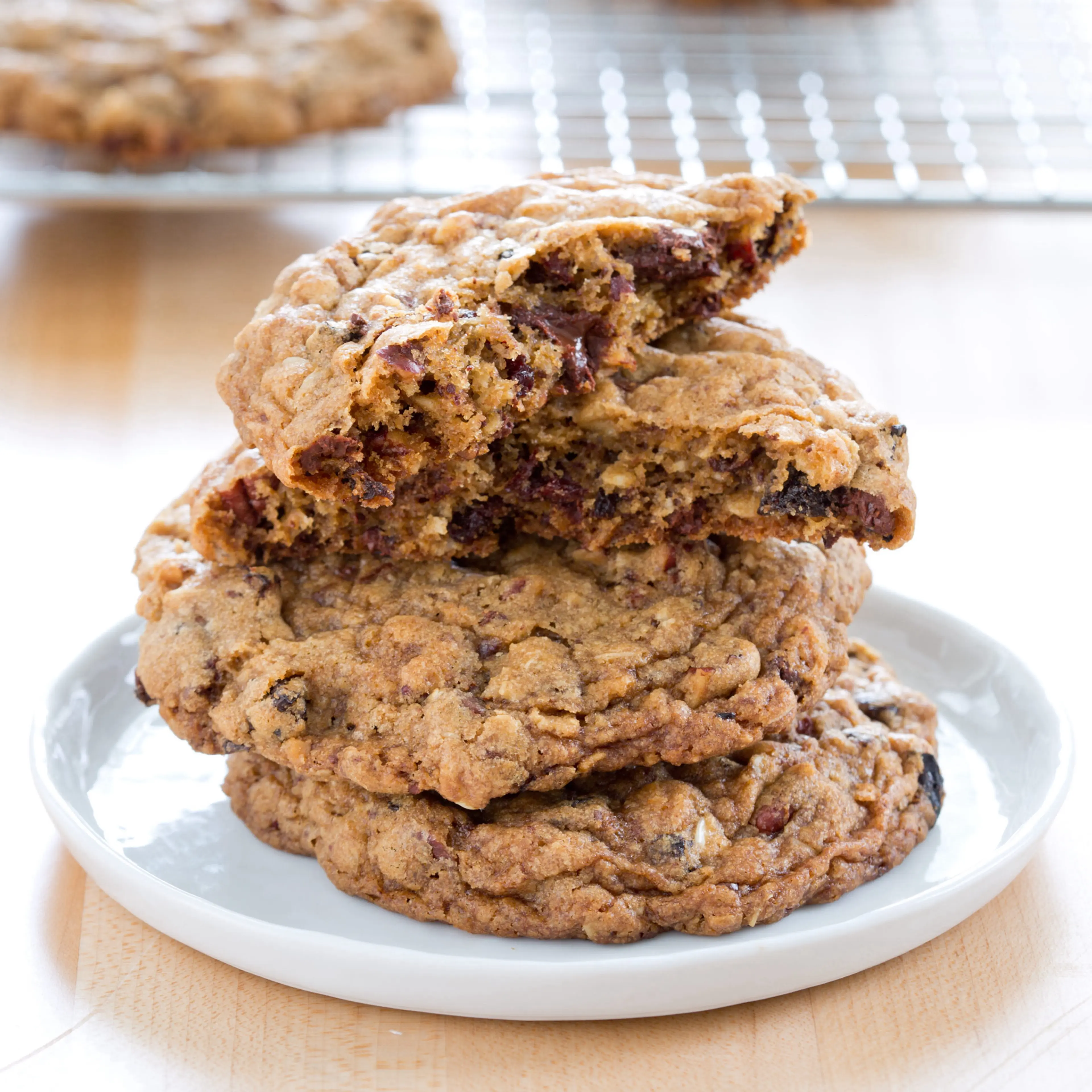Chocolate Chunk Oatmeal, Pecans & Dried Cherries Cookies (AT
