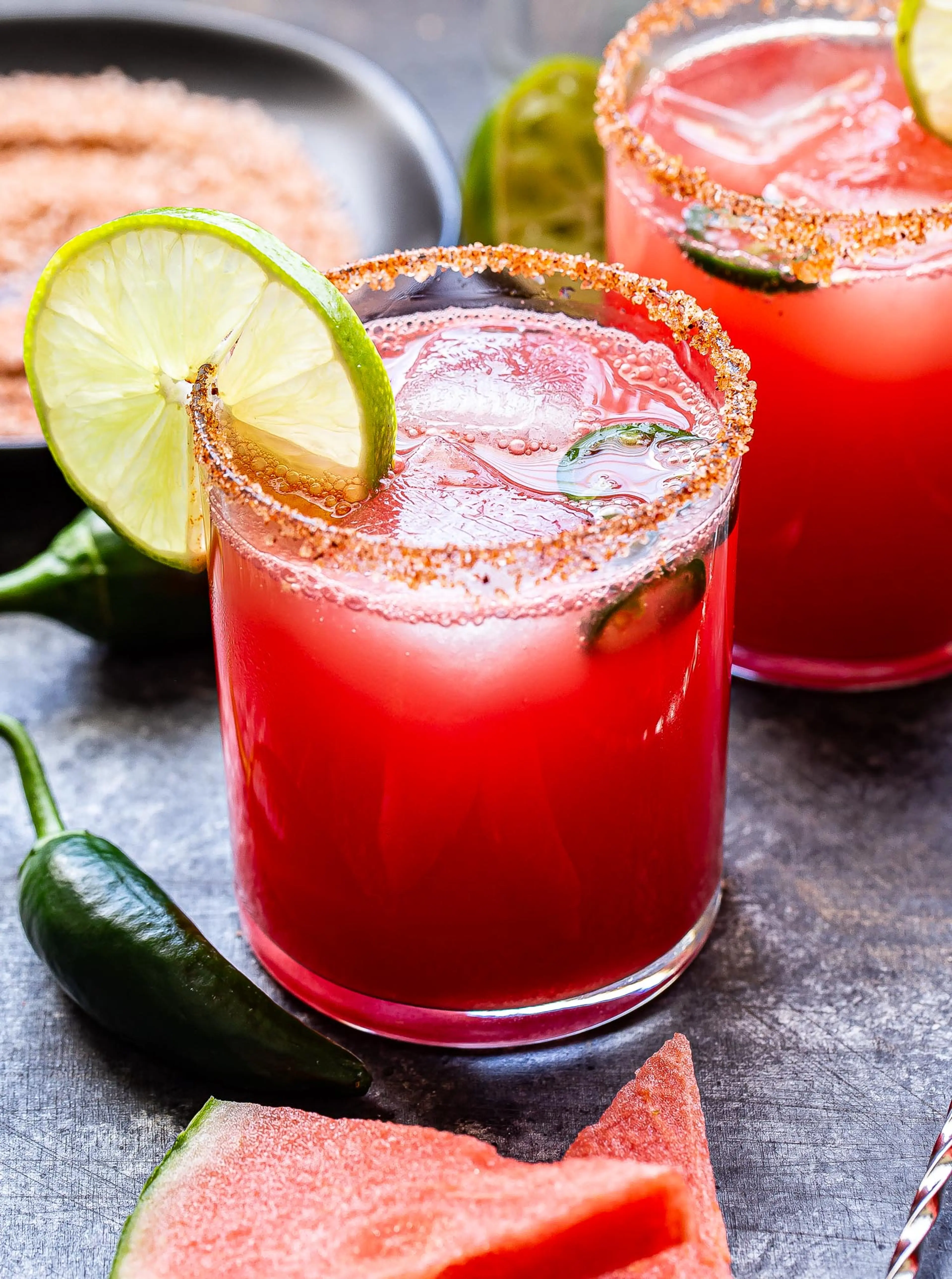 Spicy Watermelon Margaritas