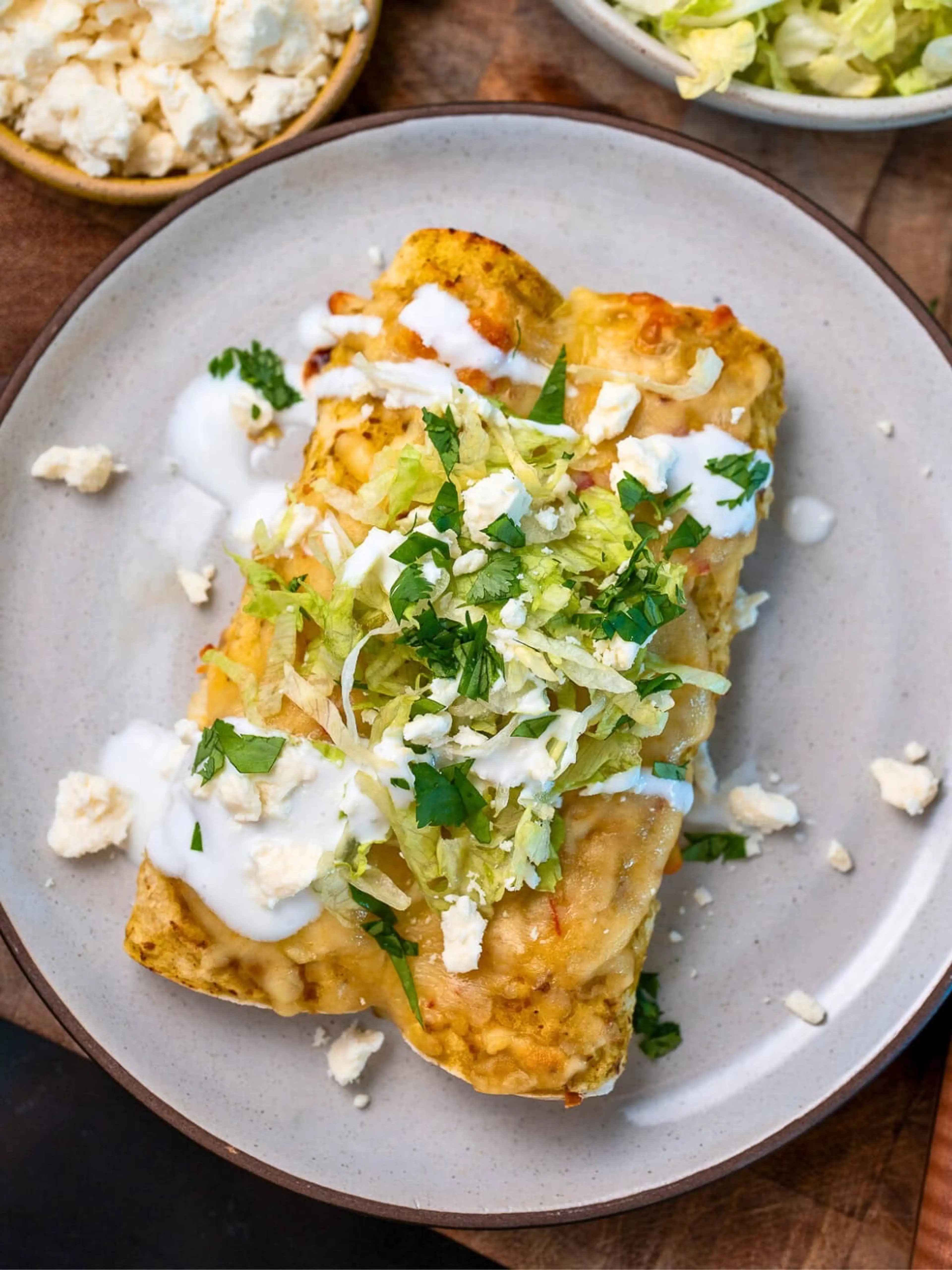 High Protein Rotisserie Chicken Enchiladas