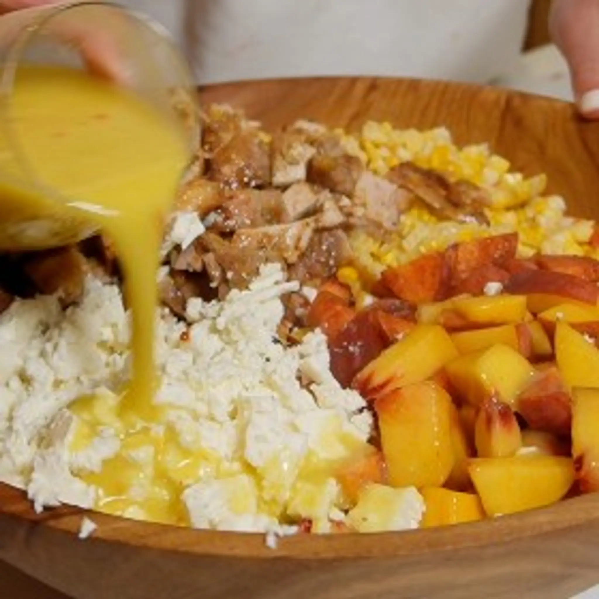 Grilled Honey Mustard Chicken, Corn, & Peach DBS