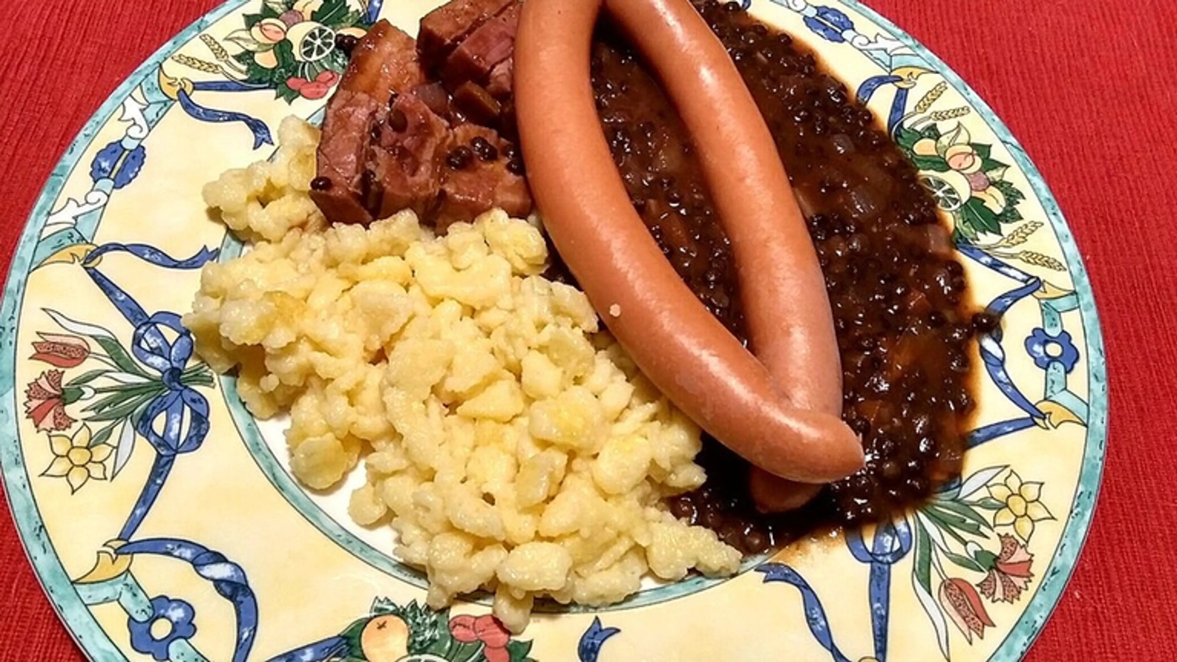 Schwäbische Linsen mit Spätzle