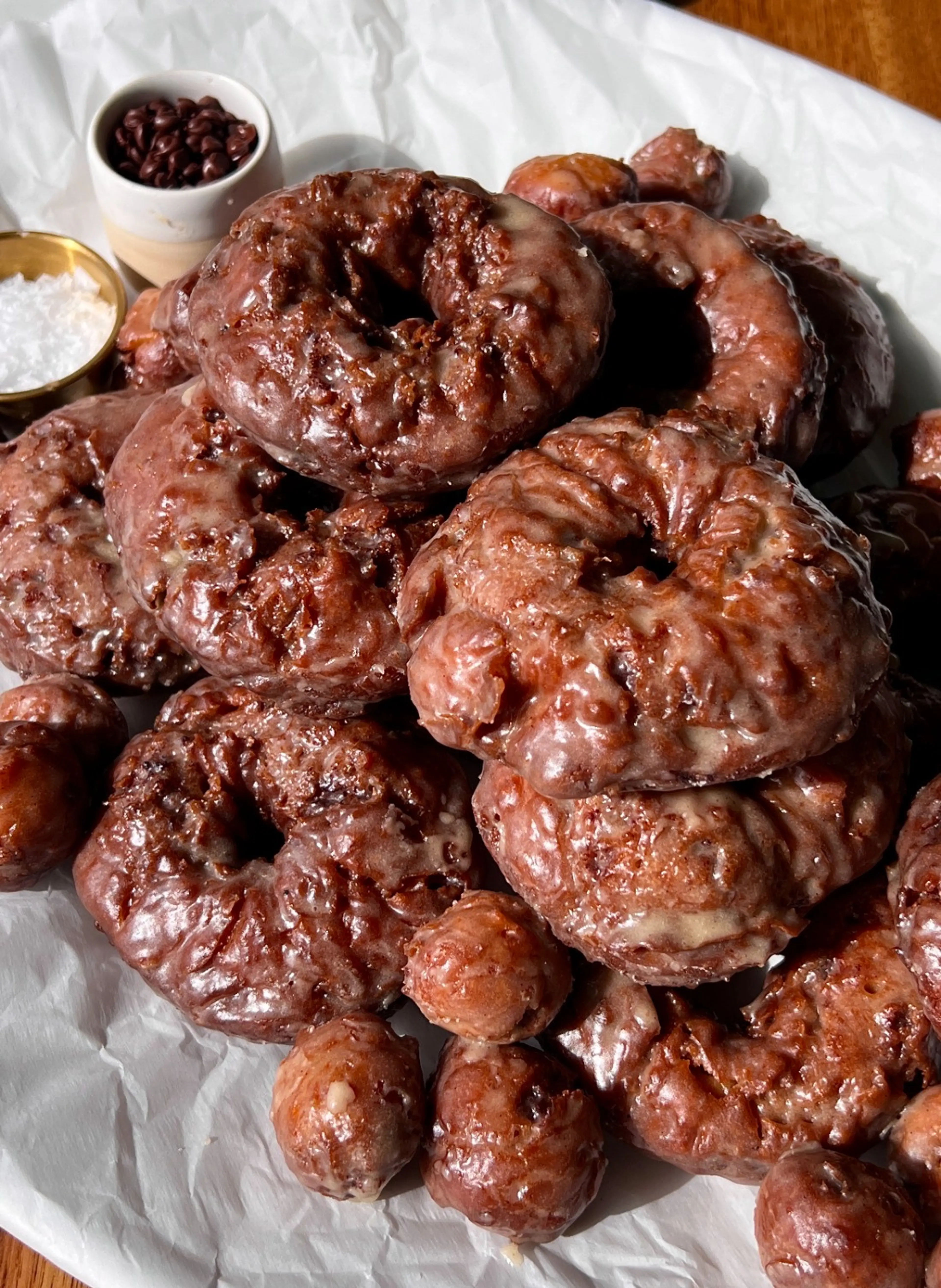 Chocolate Chip Banana Bread Donuts, Salted Brn Butter Honey