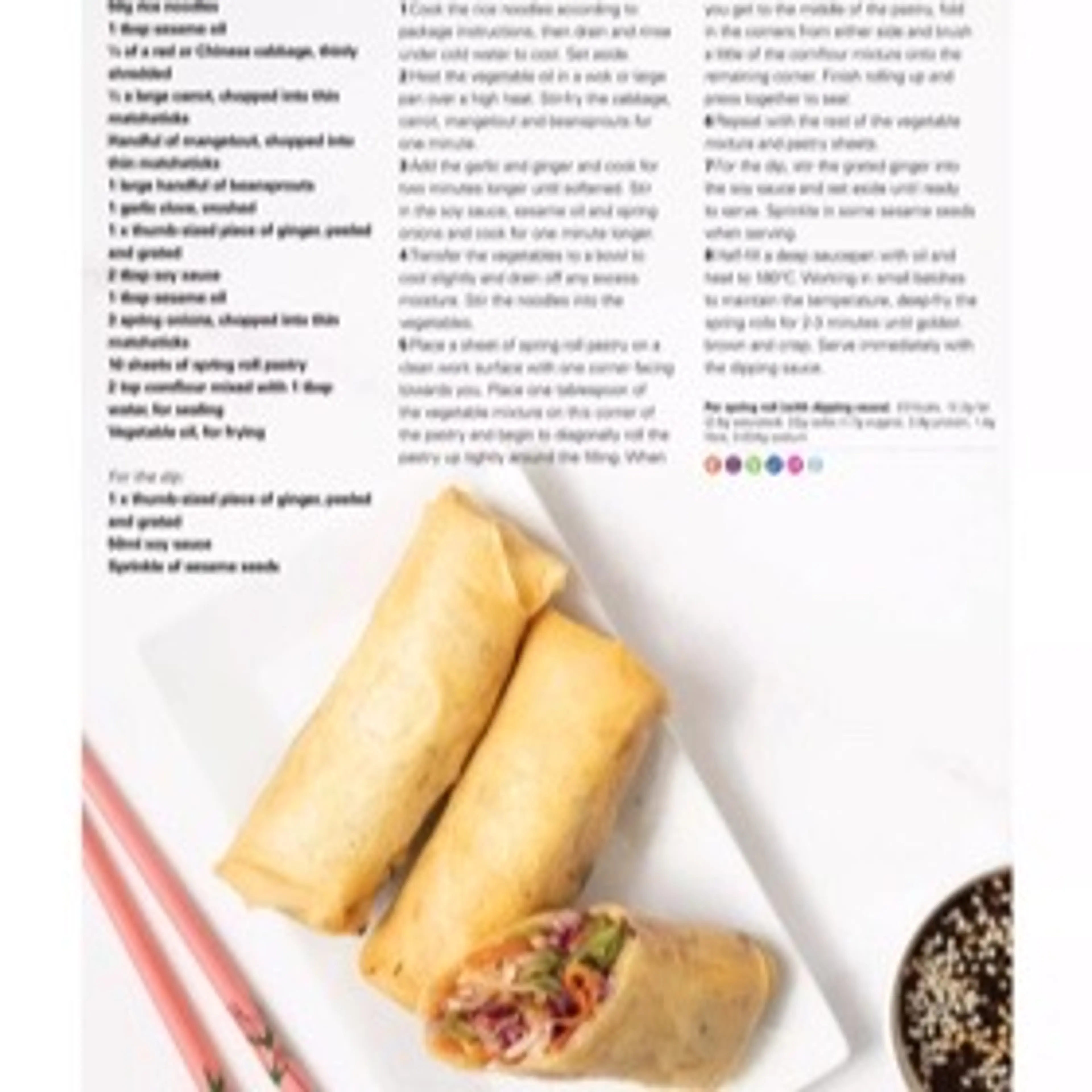 Veggie-packed spring rolls