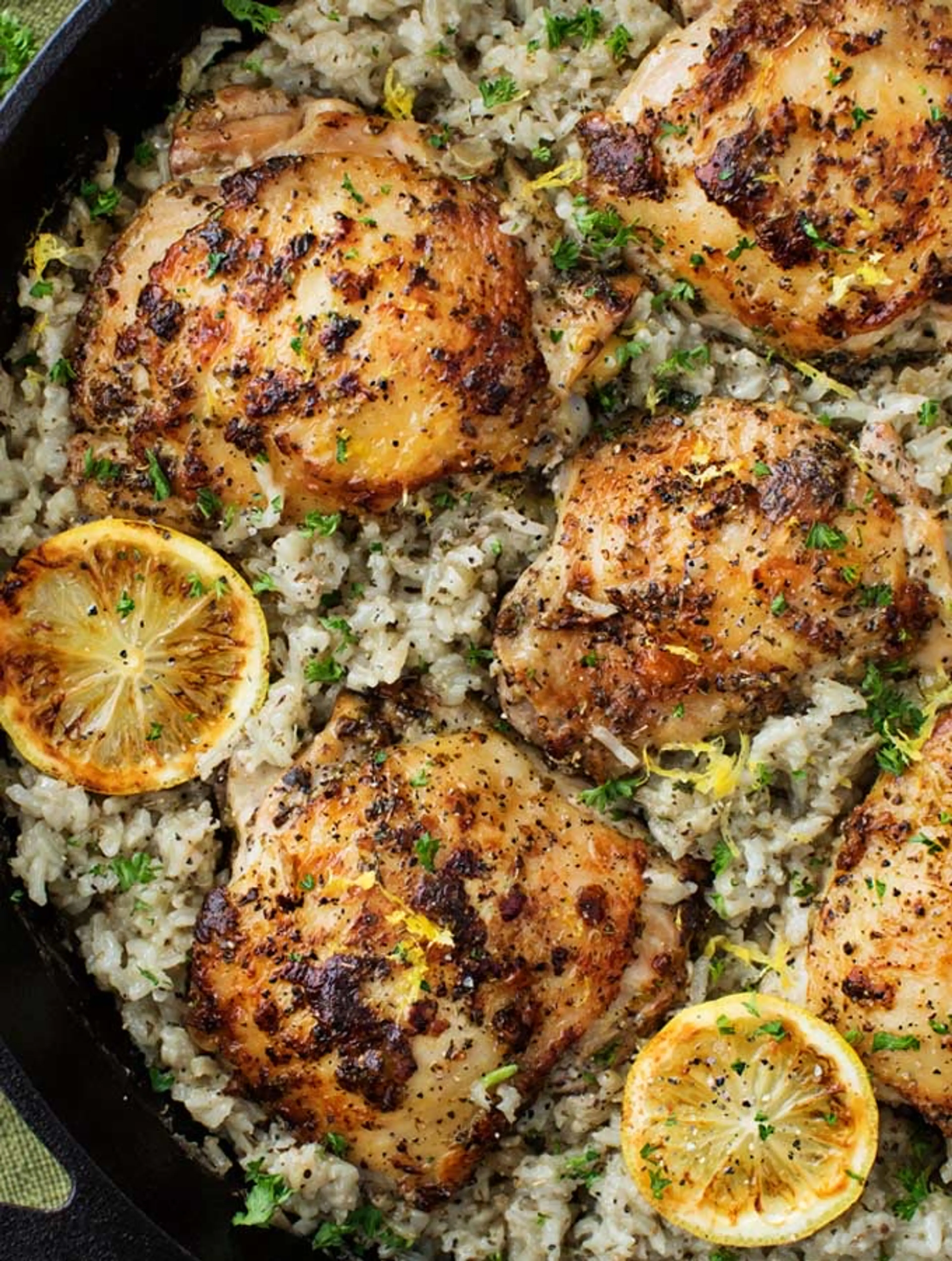 One Pan Greek Lemon Chicken and Rice