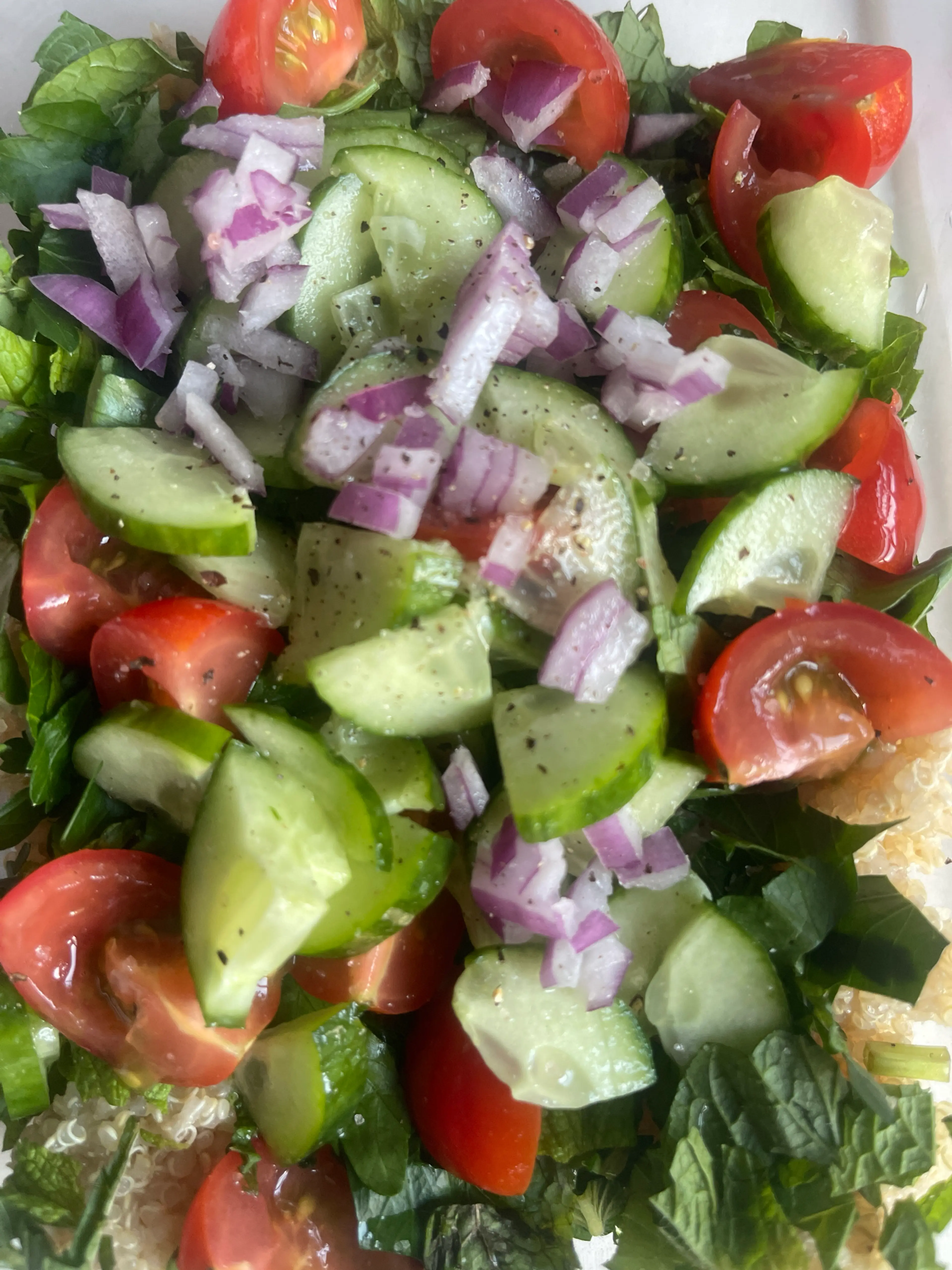Quinoa Tabbouleh + Grilled Halloumi