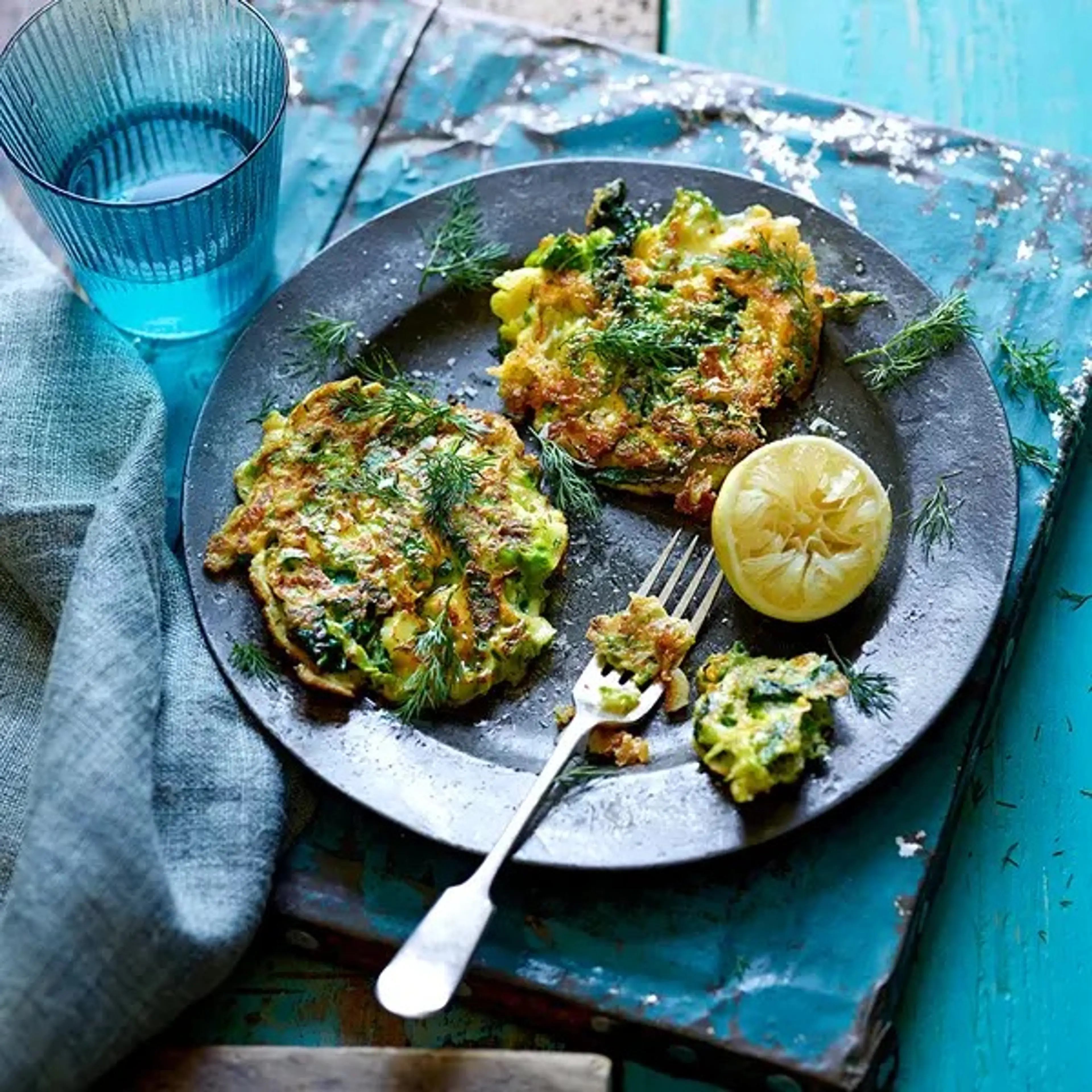 Green veggie fritters