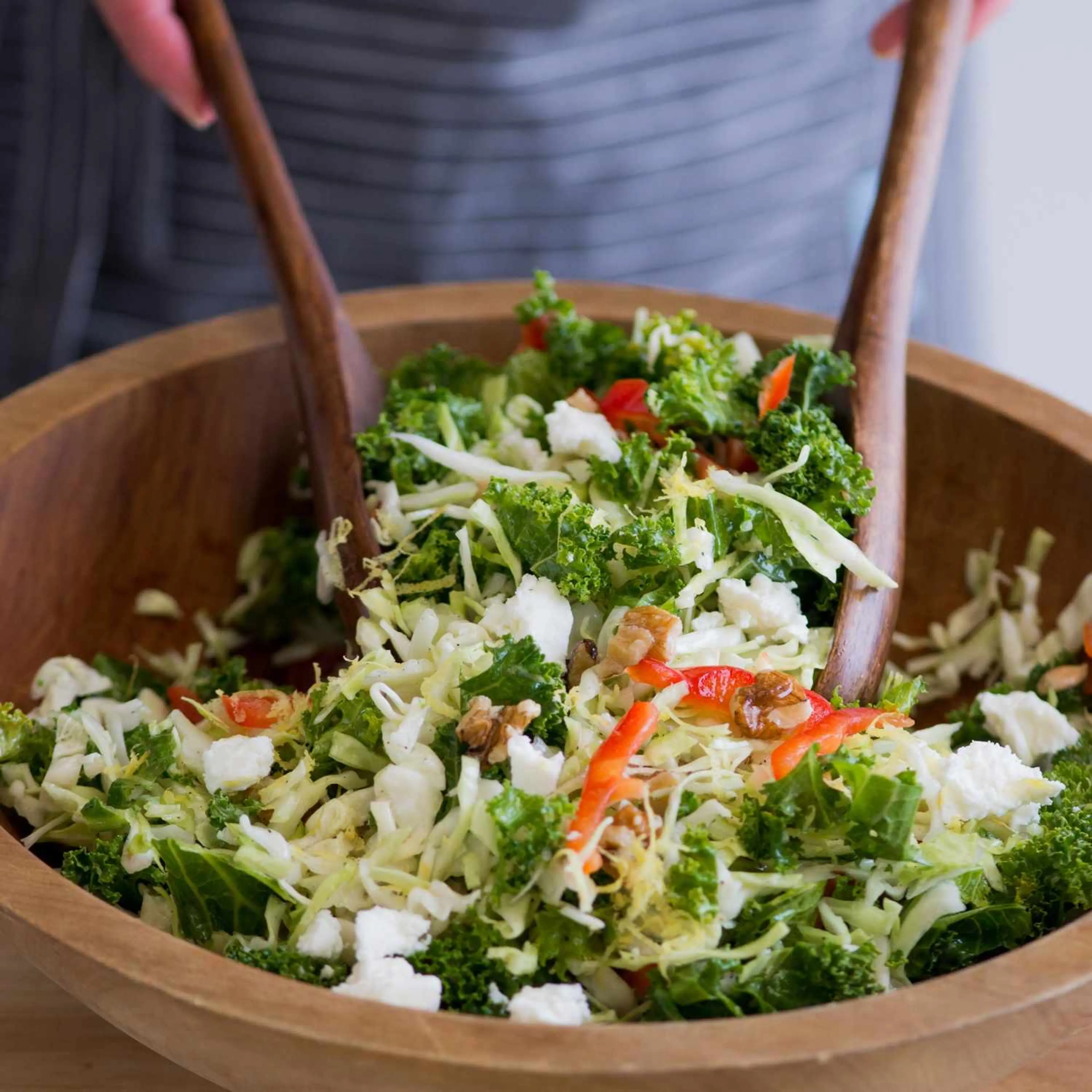 Chopped Cabbage and Kale Salad