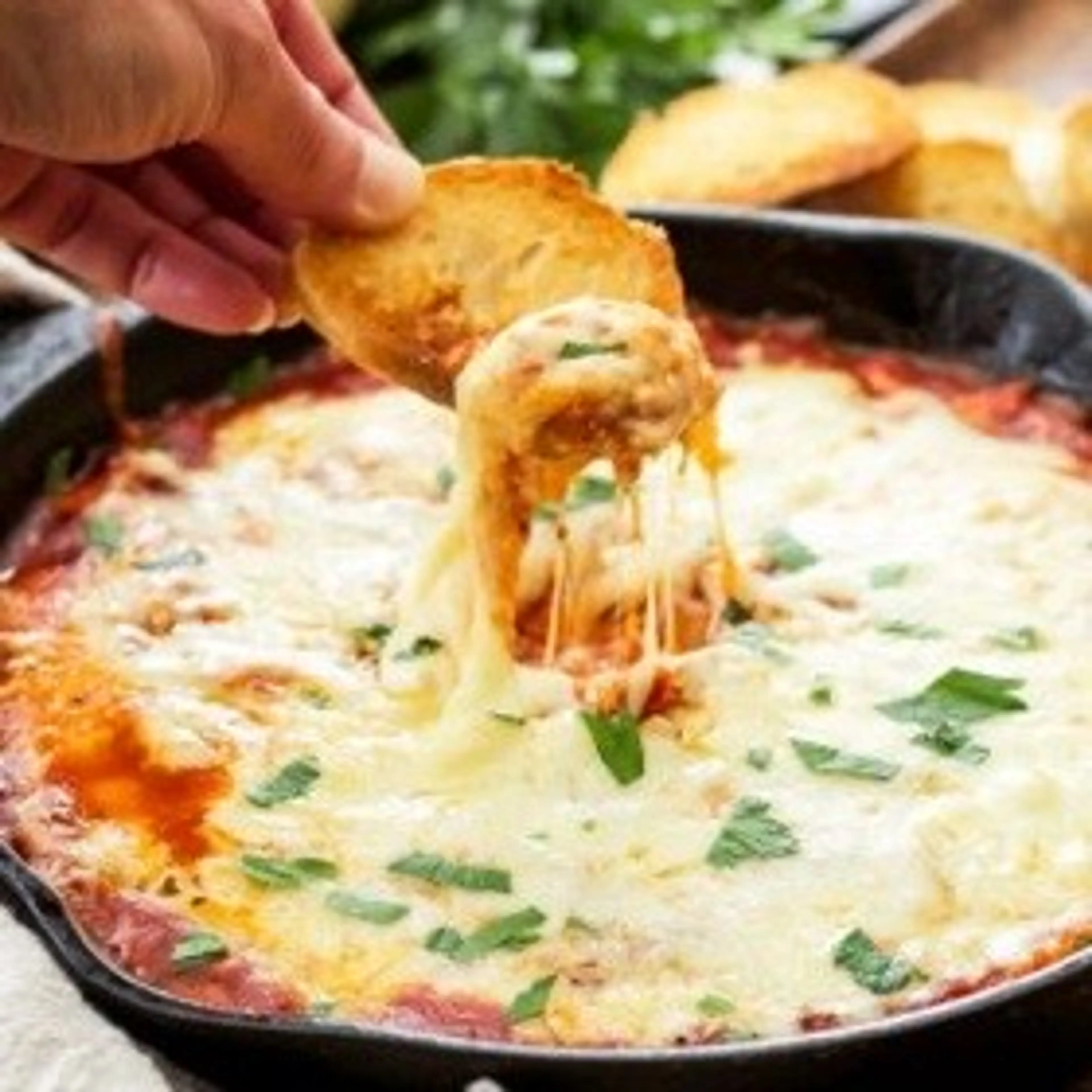 Skillet Chicken Parmesan Dip