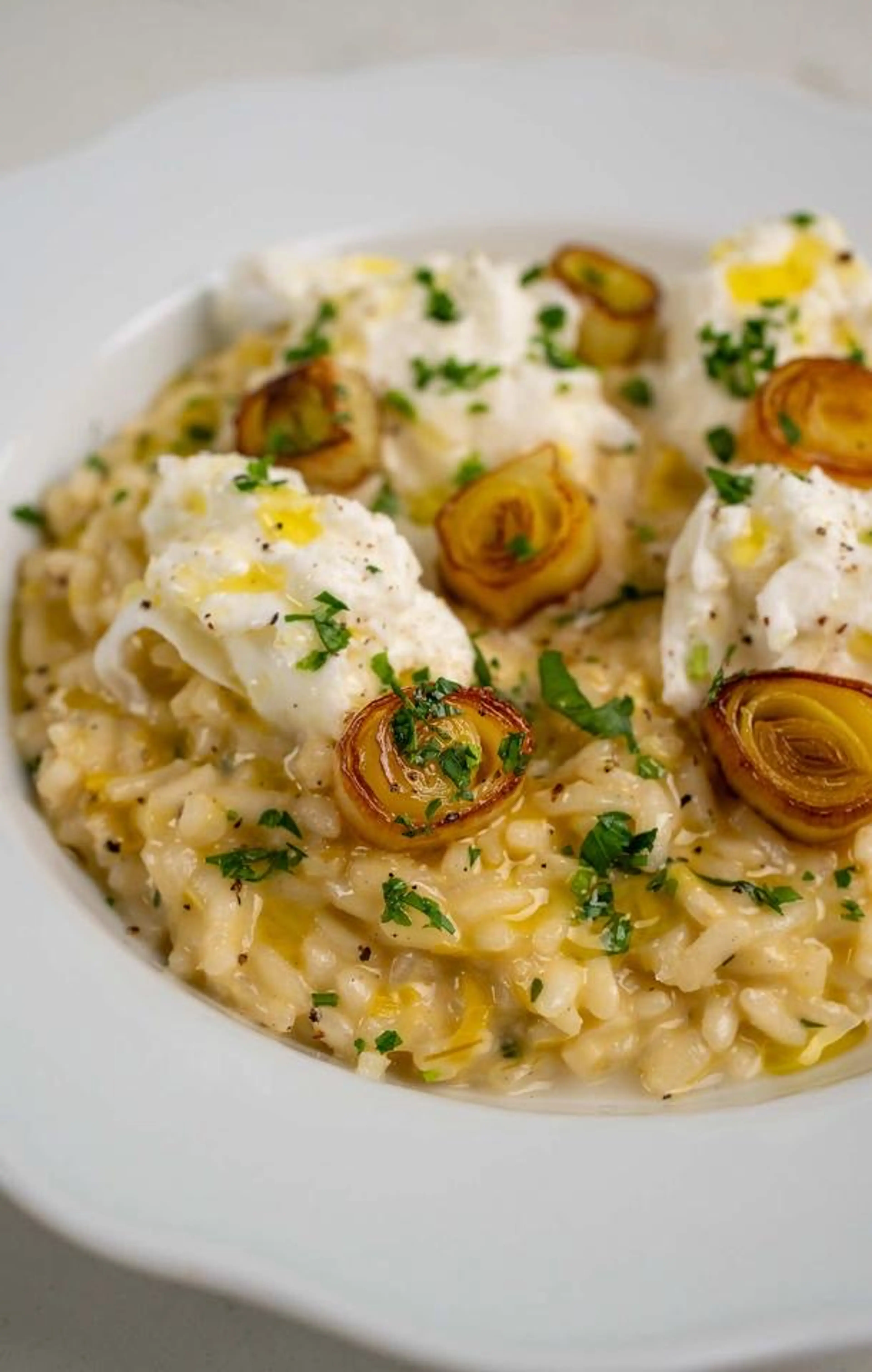Leek & Burrata Risotto