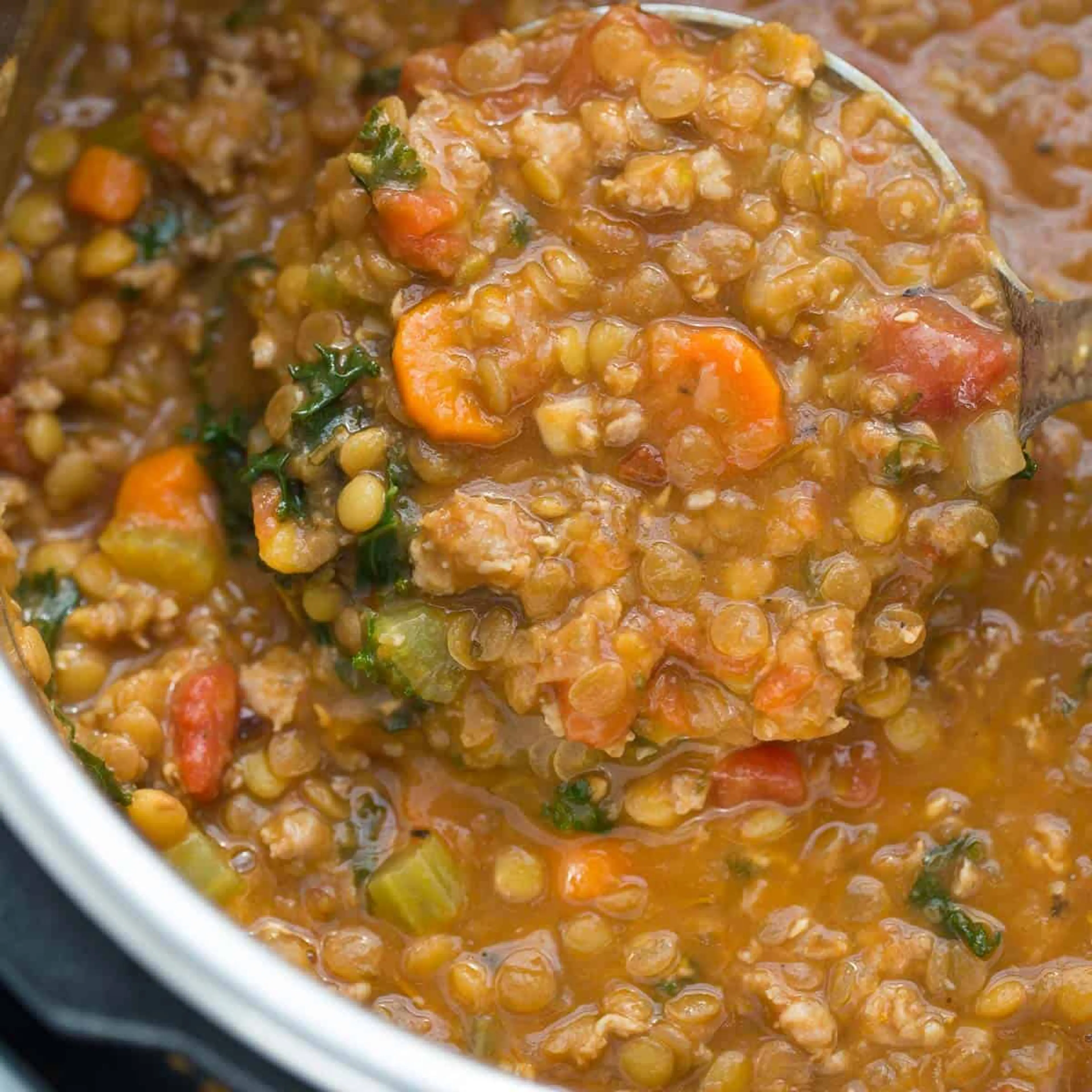 Sausage Lentil Soup (Instant Pot or Slow Cooker!)