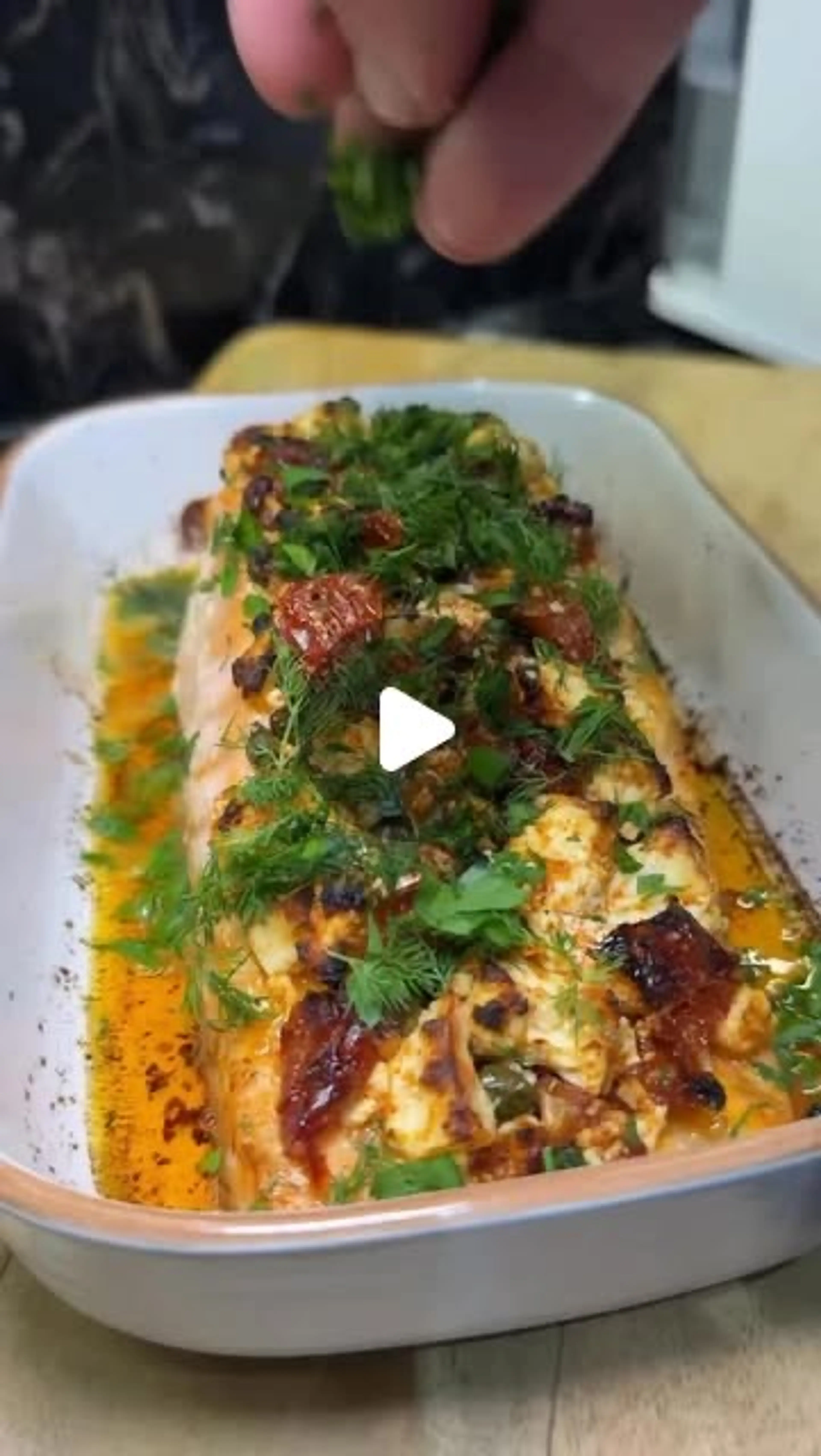 Juicy Baked Salmon with Sun-dried Tomatoes, Feta, and Capers