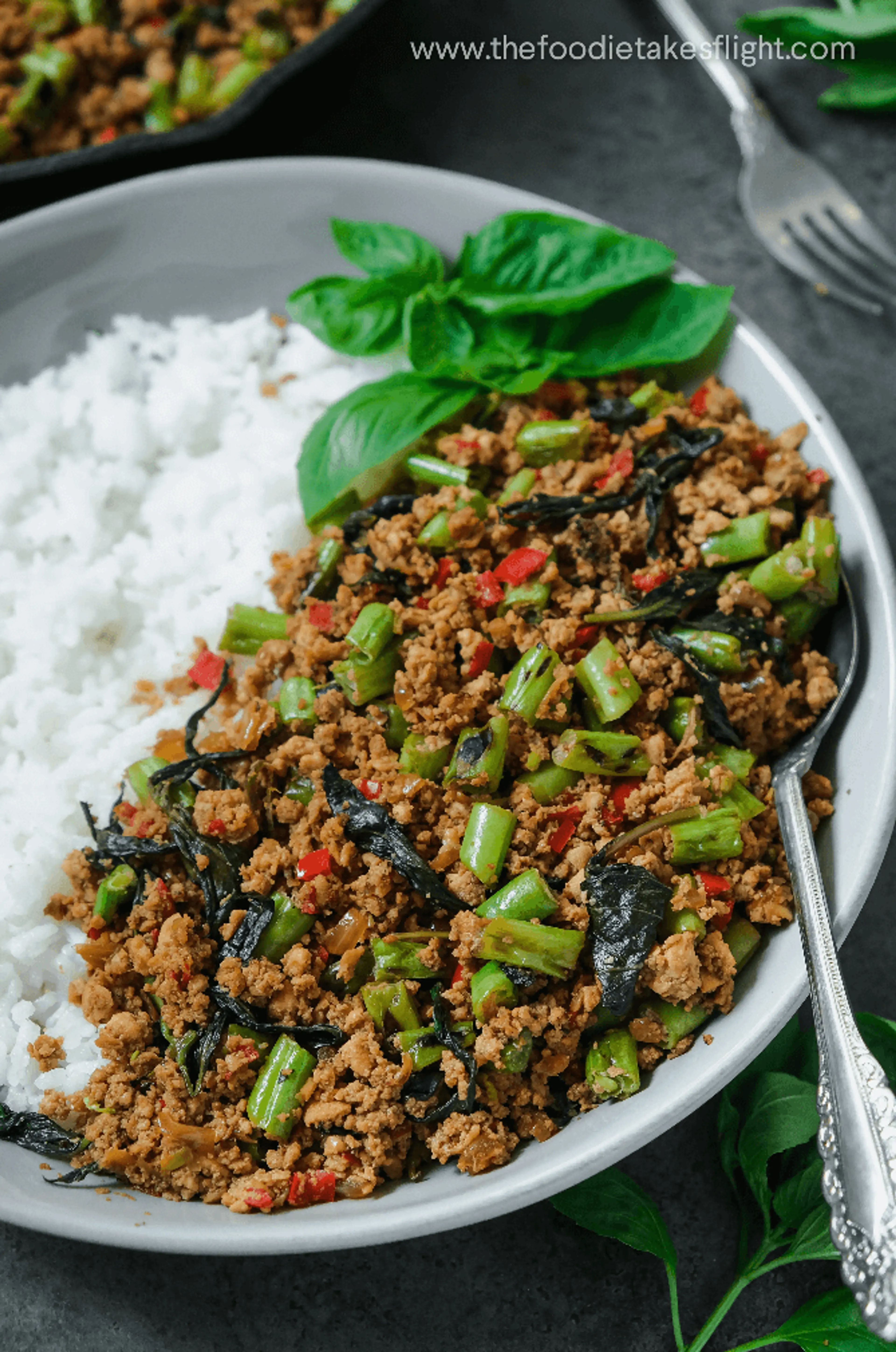 Vegan Thai Basil Tofu with Green Beans (Pad Krapow-Inspired)