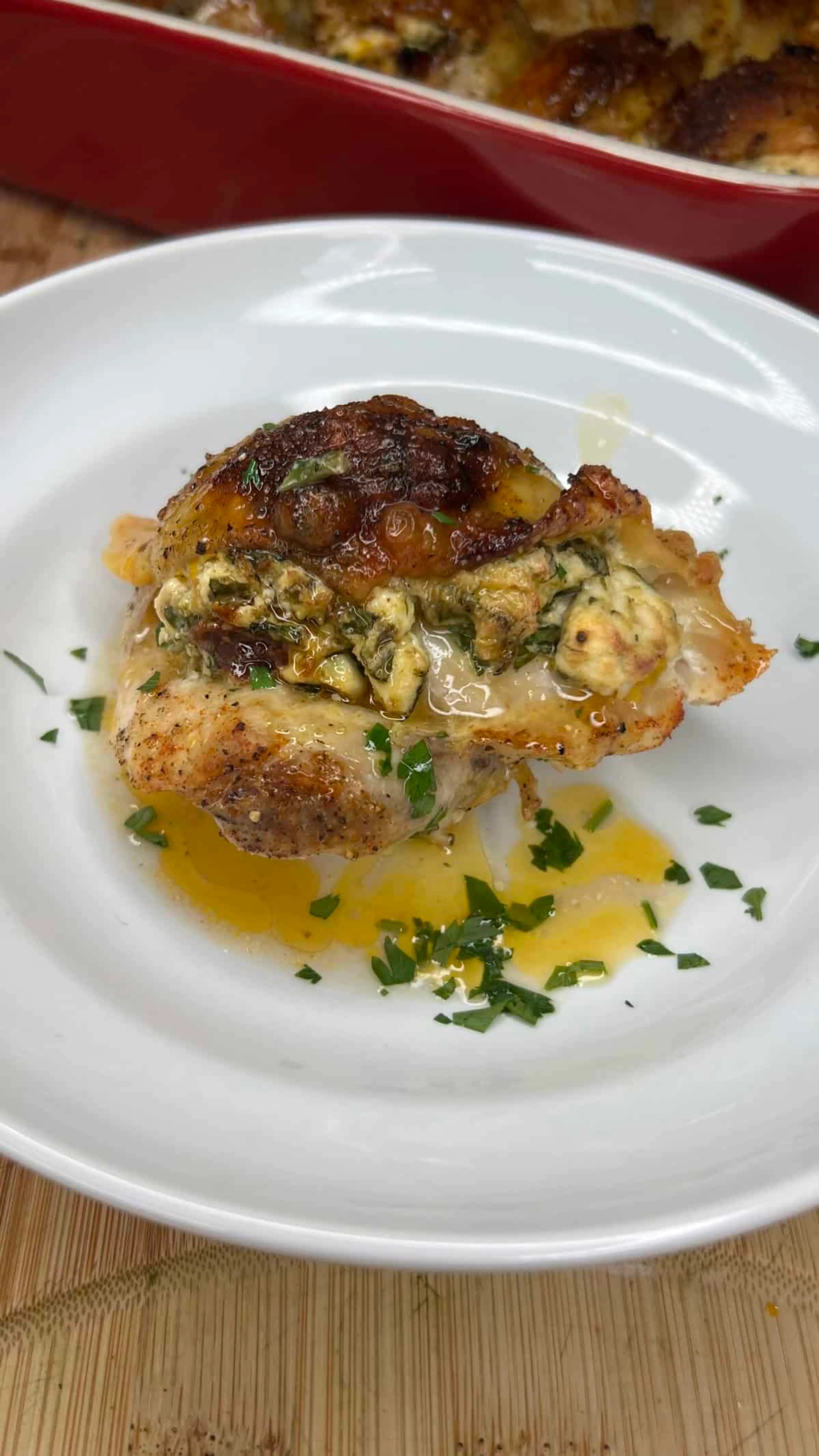 Mediterranean Stuffed Chicken Thighs
