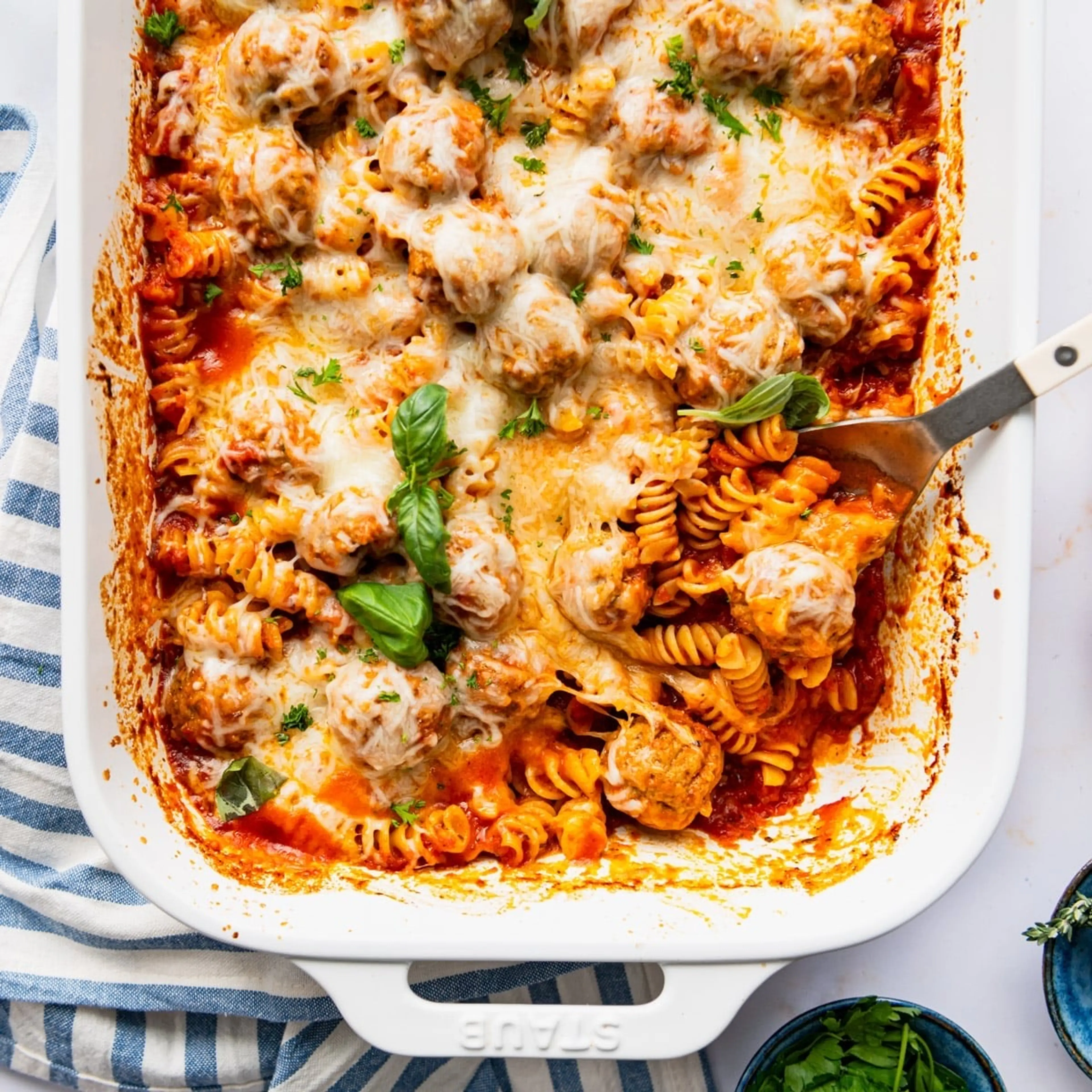 Dump and Bake Meatball Casserole