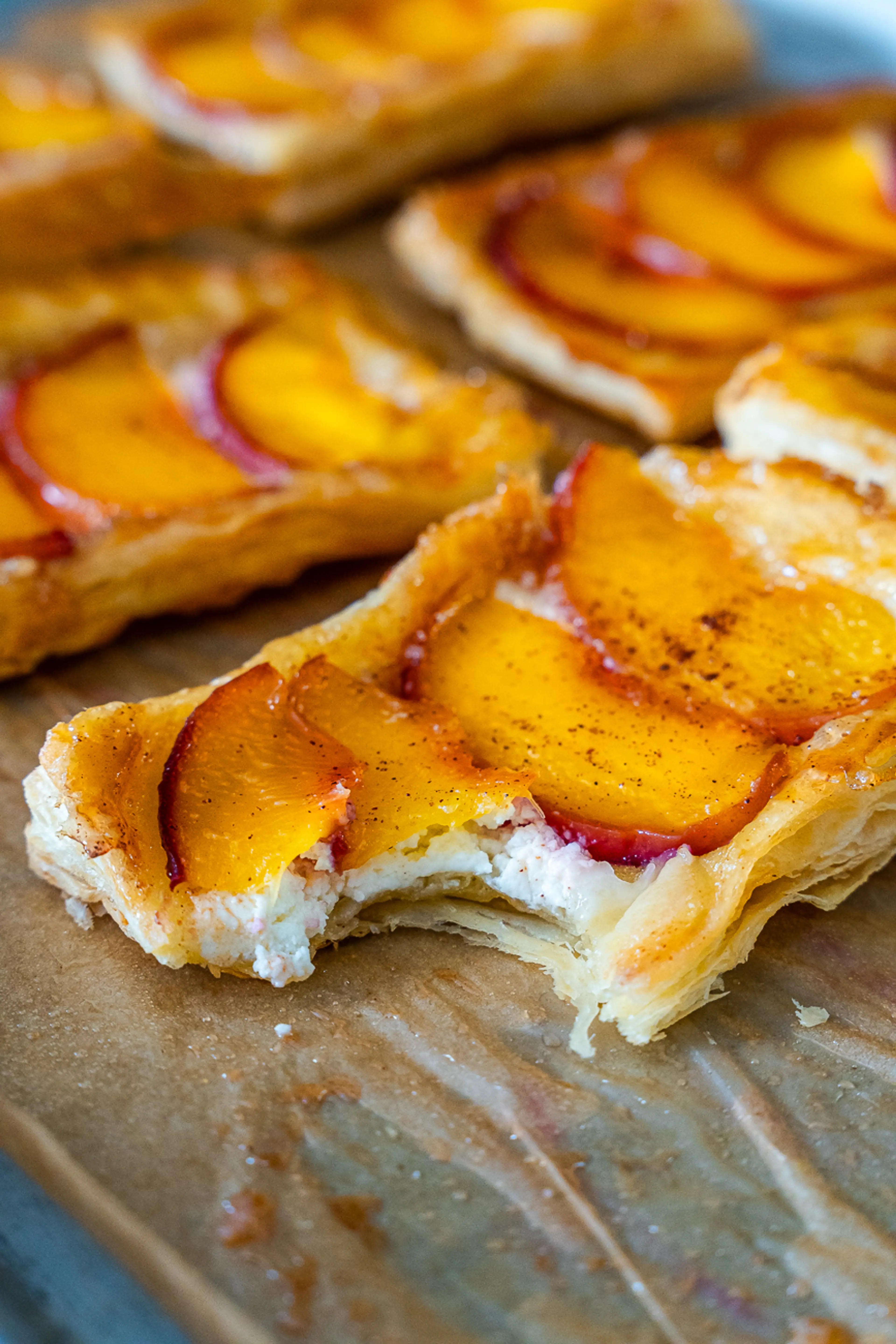 Peaches and Cream Upside Down Tarts