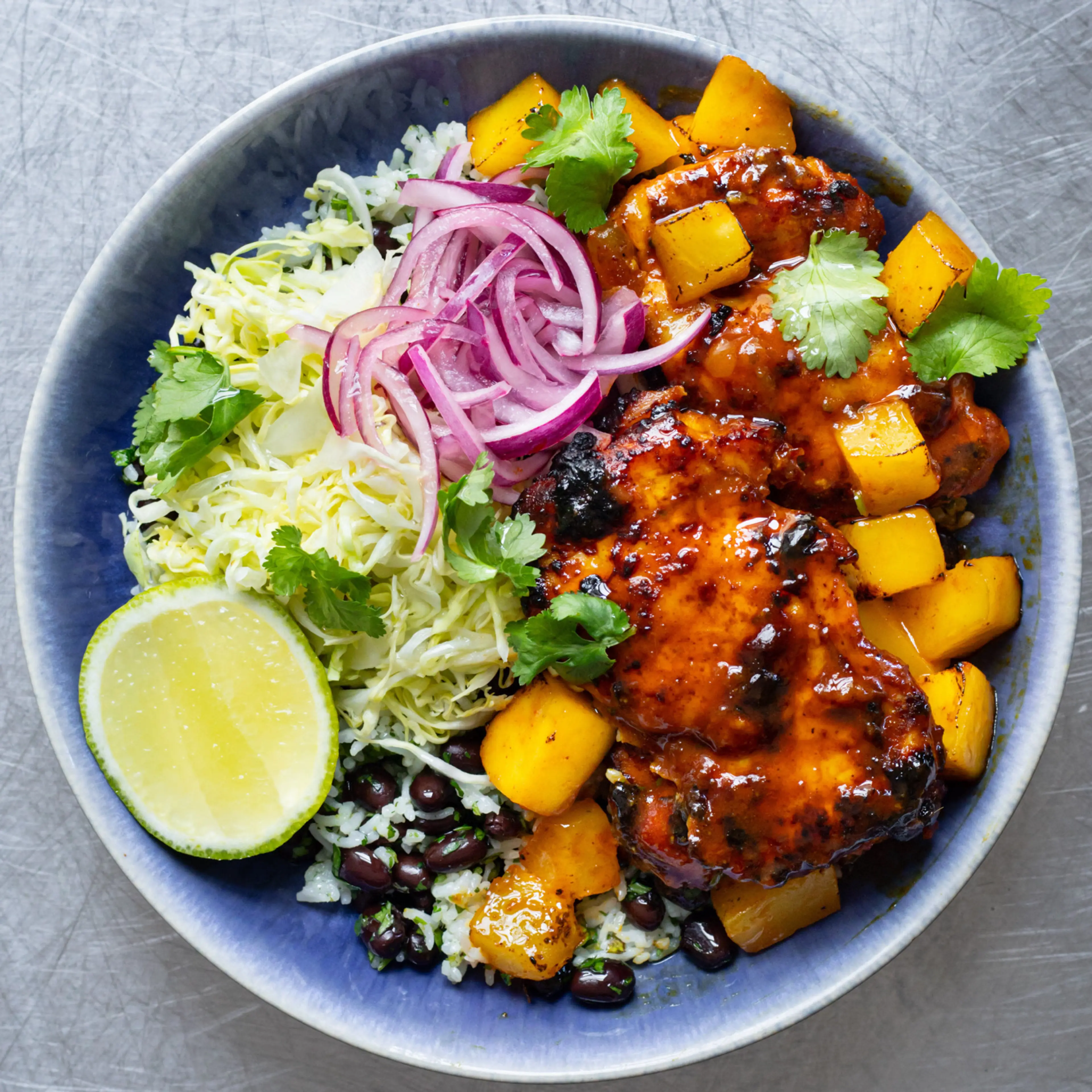 Sticky Curry & Mango Chicken Traybake