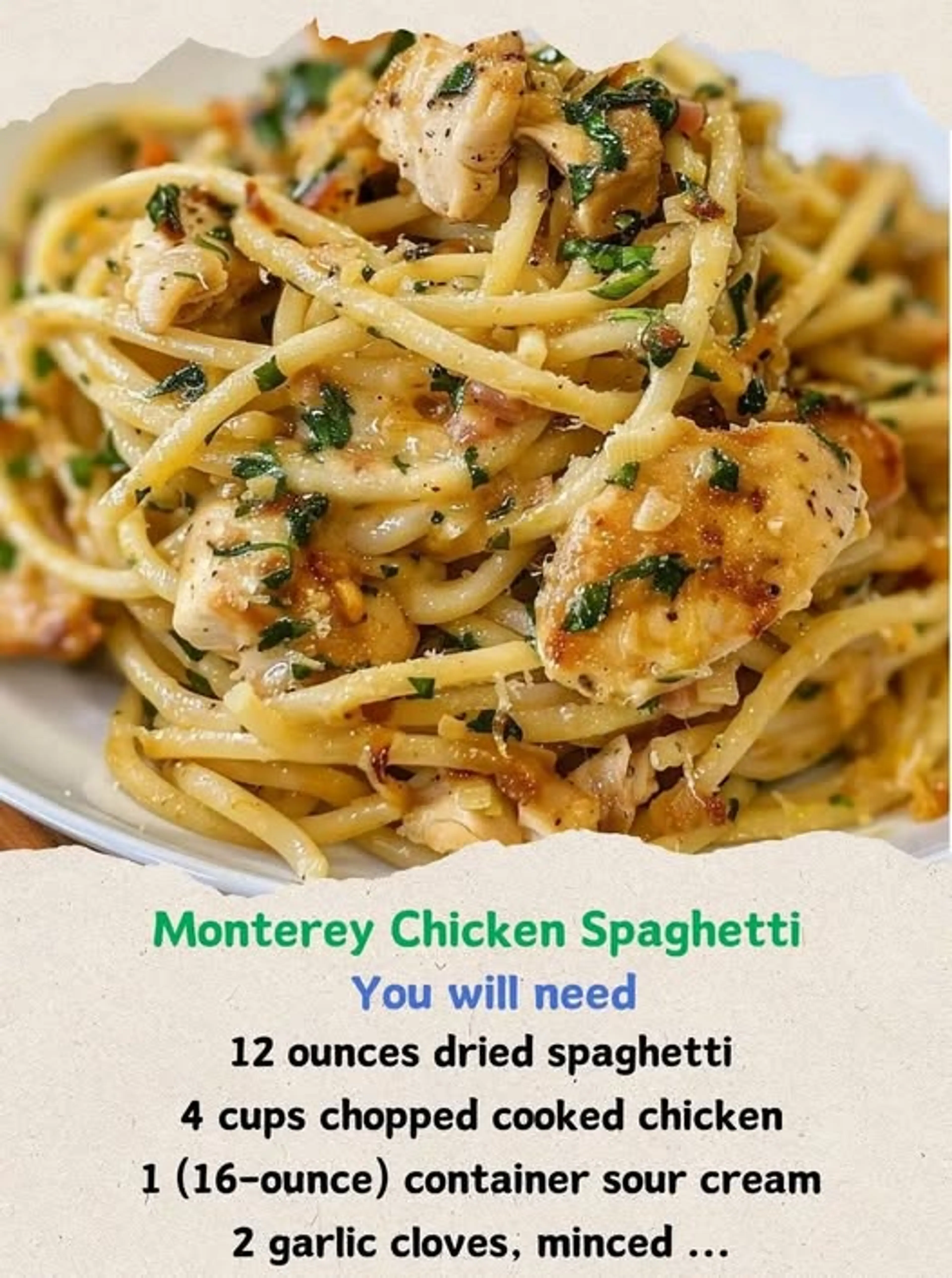 Monterey Chicken Spaghetti