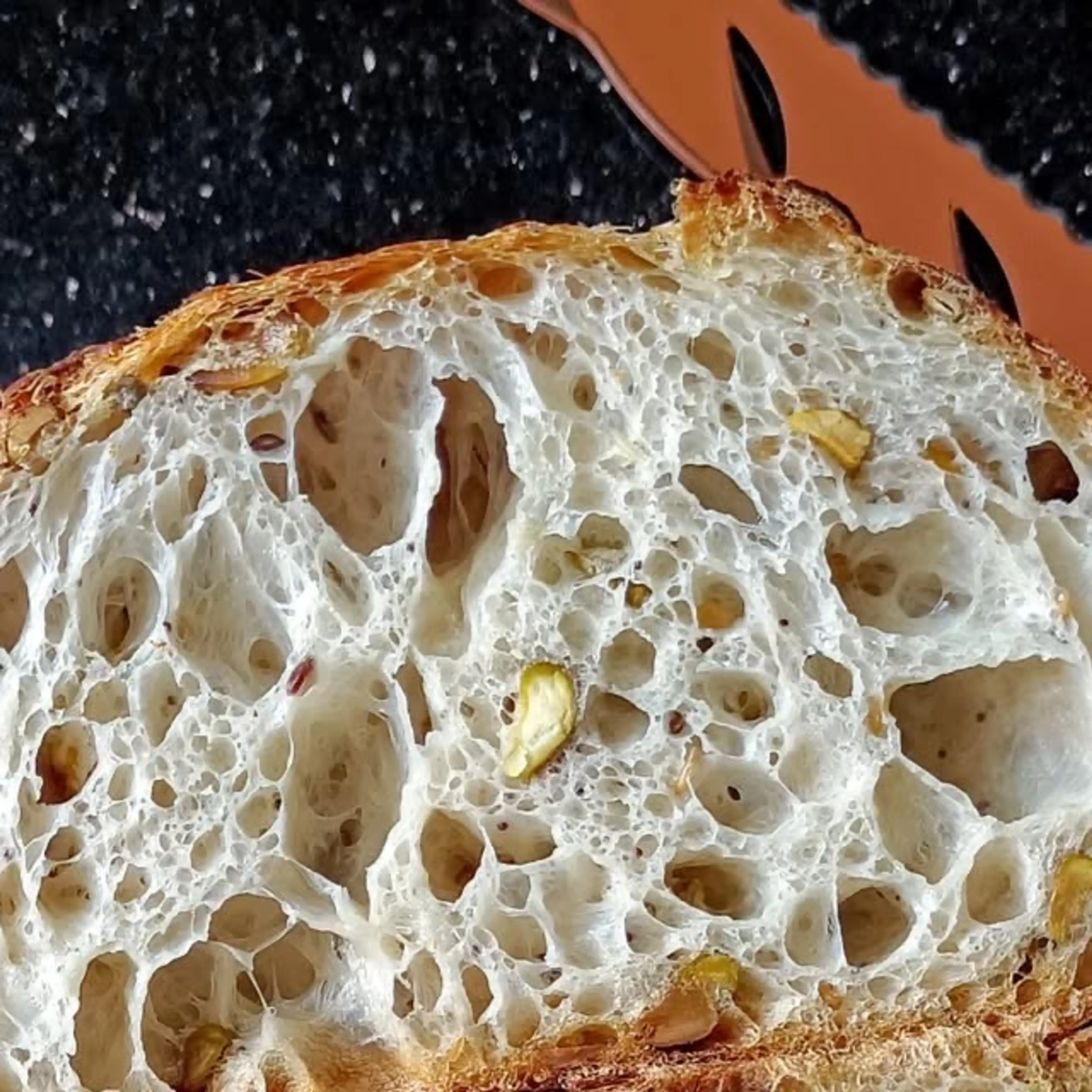 Cranberry pistachio sourdough