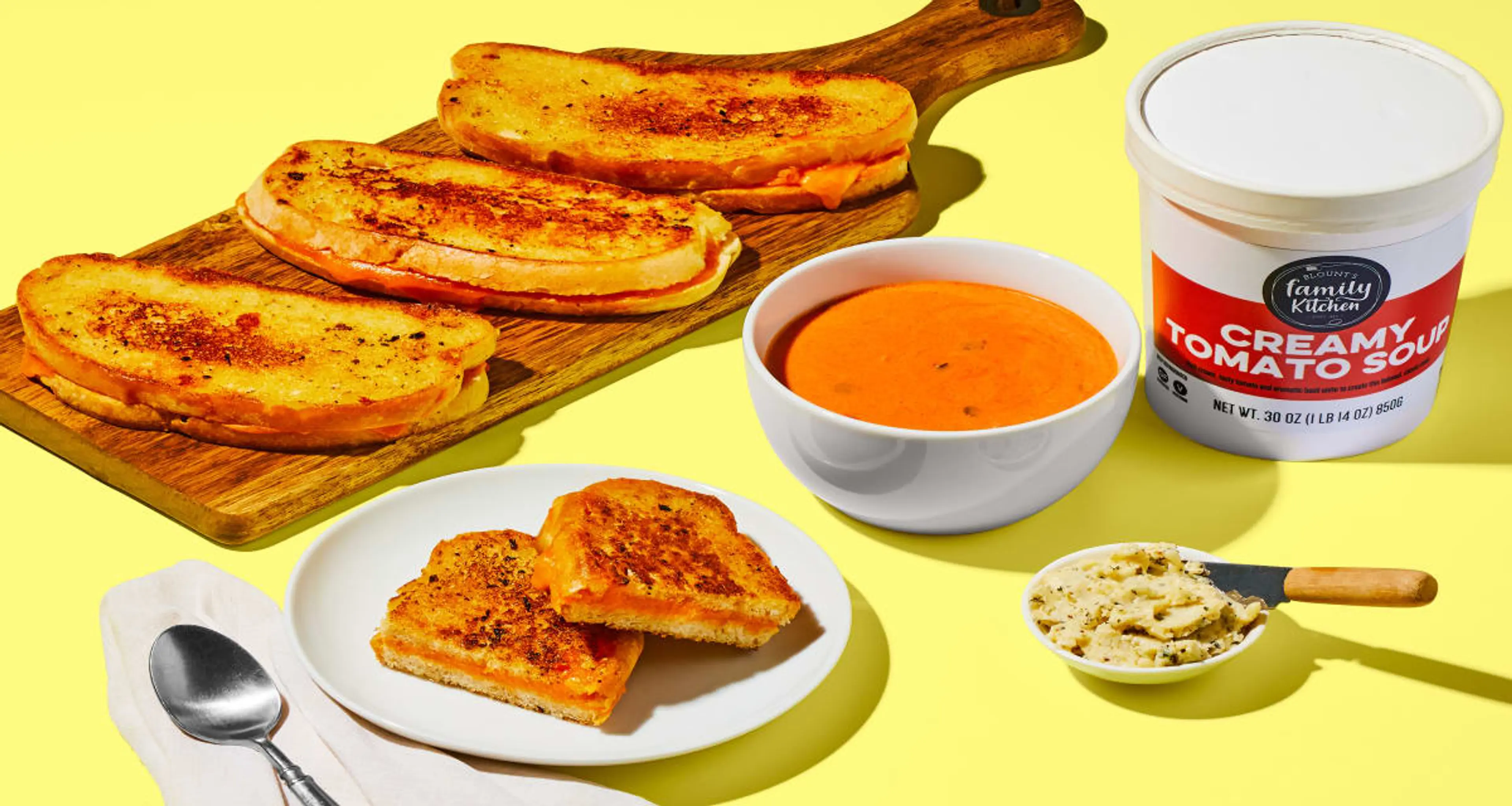 Cheddar Grilled Cheese & Creamy Tomato Soup A souper combo.